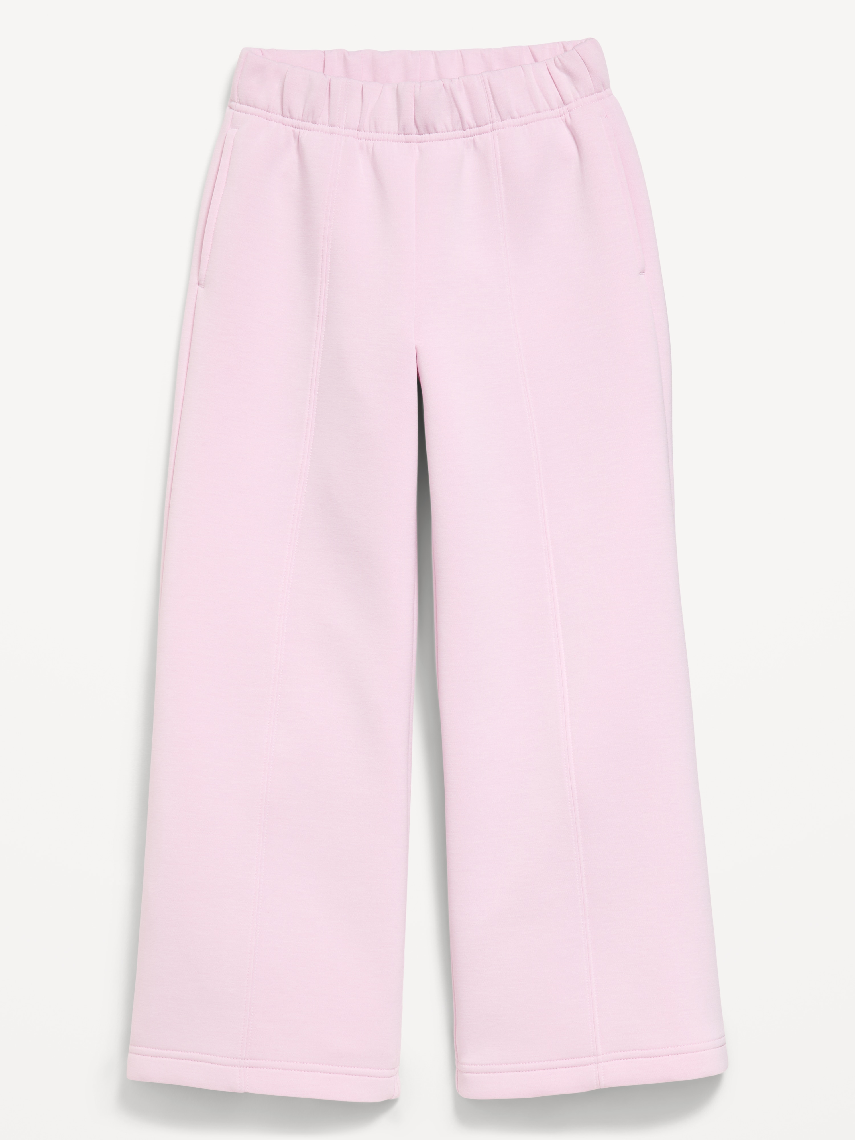 High-Waisted Bounce Fleece Wide-Leg Sweatpants for Girls - Wisteria Mist - 1