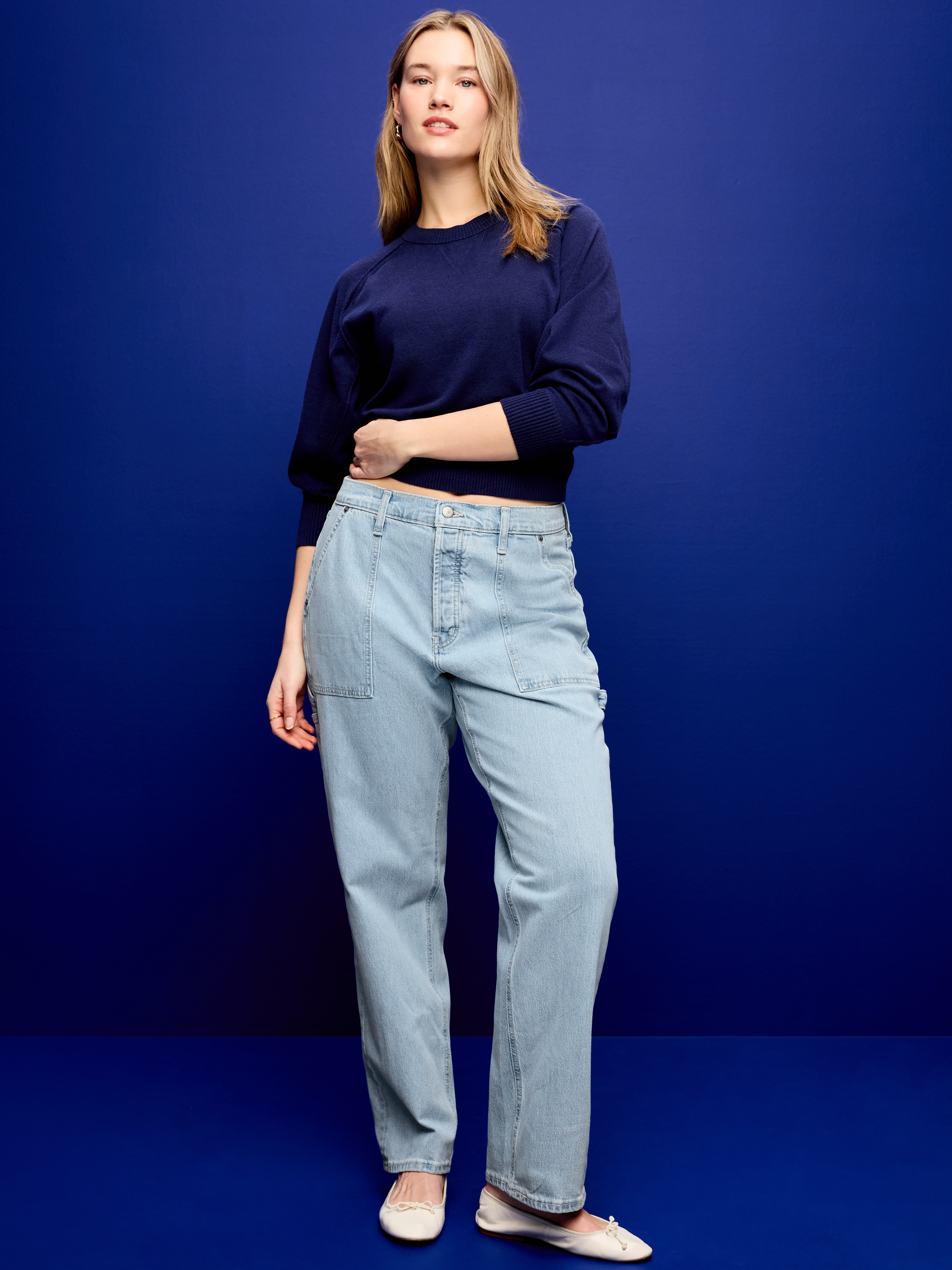 Mid-Rise Slouchy Straight Jeans - Maddie - 5