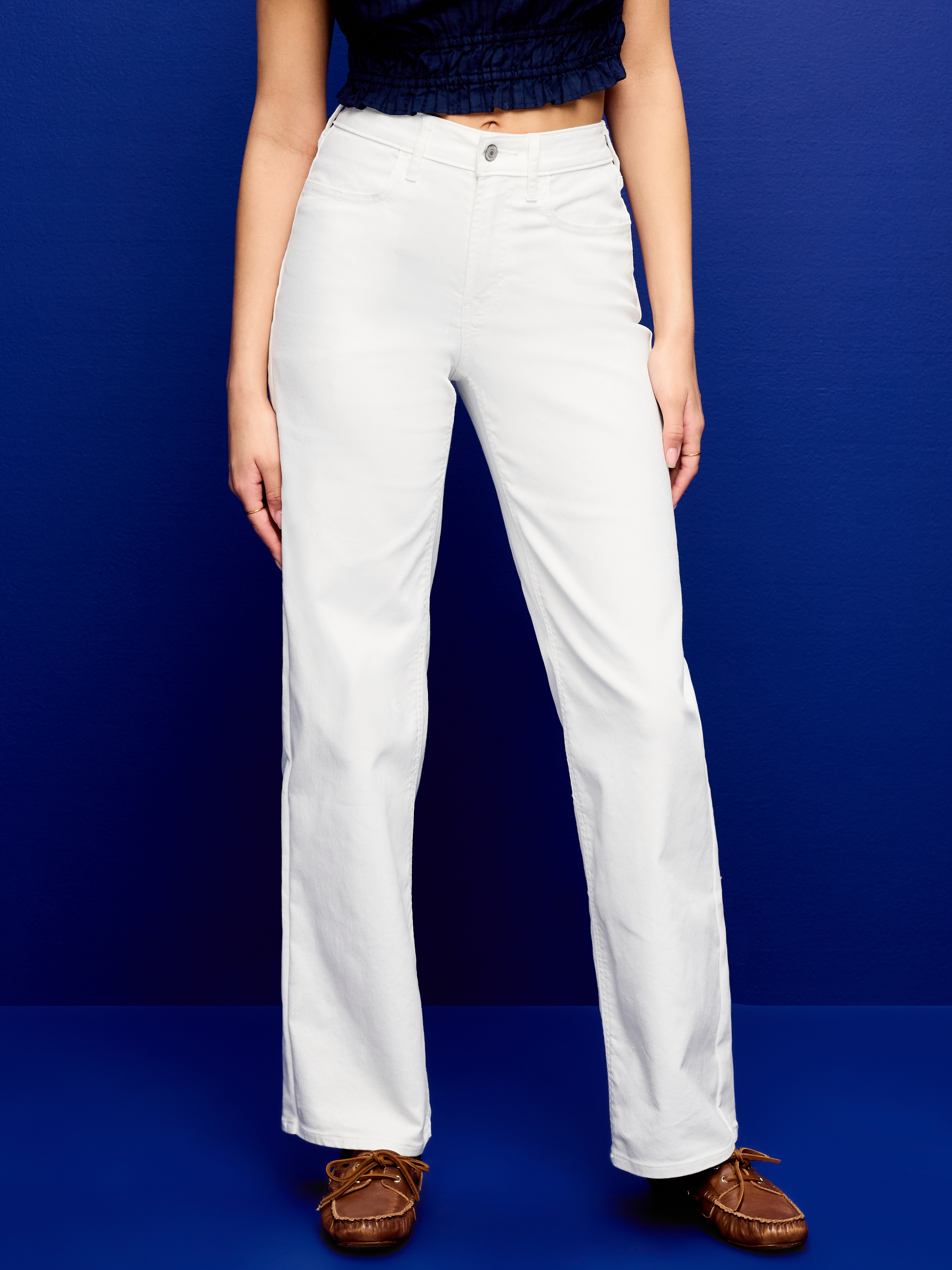 High-Waisted Wow Wide-Leg Jeans - Calla Lily White - 2