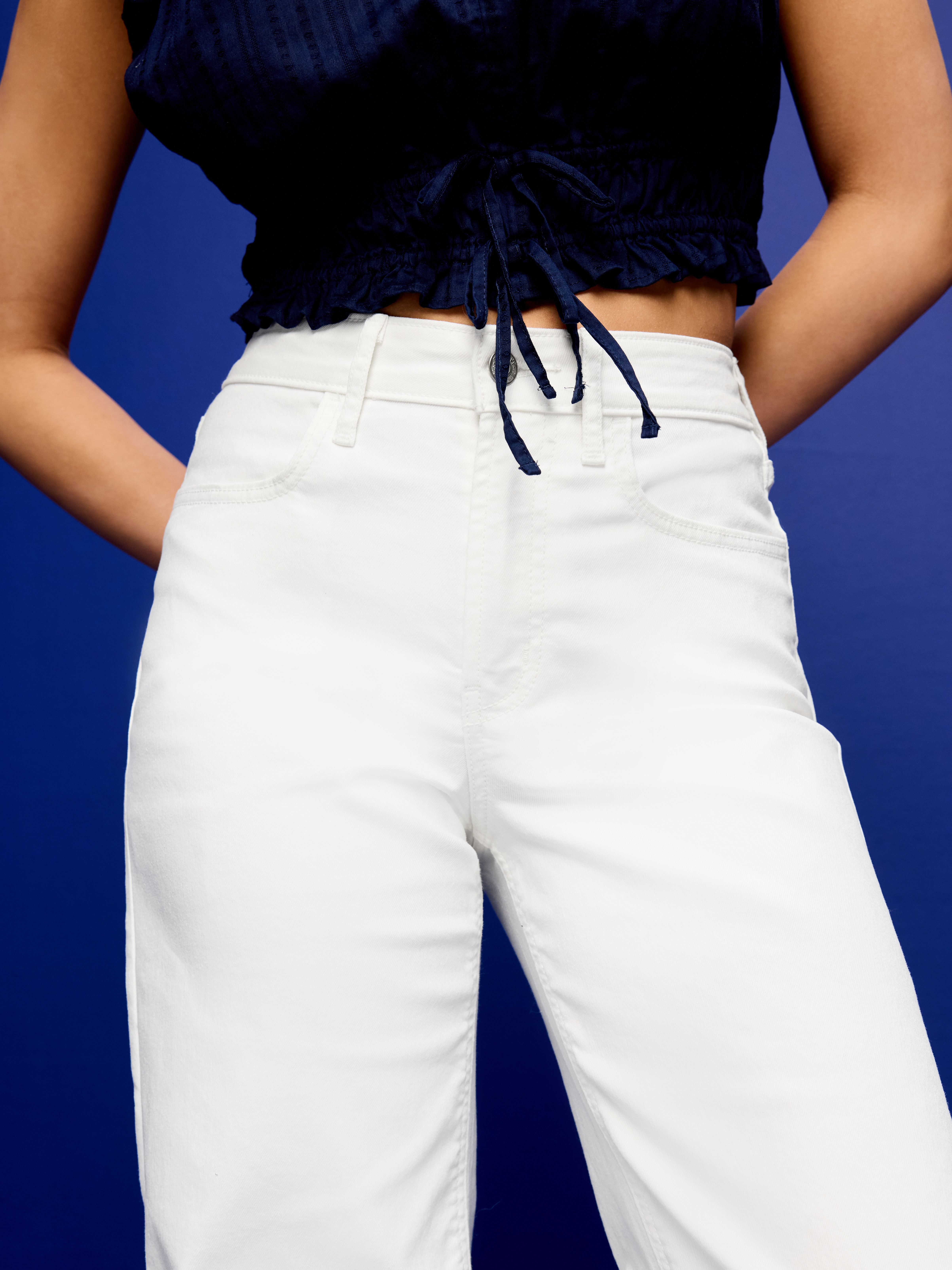 High-Waisted Wow Wide-Leg Jeans - Calla Lily White - 4