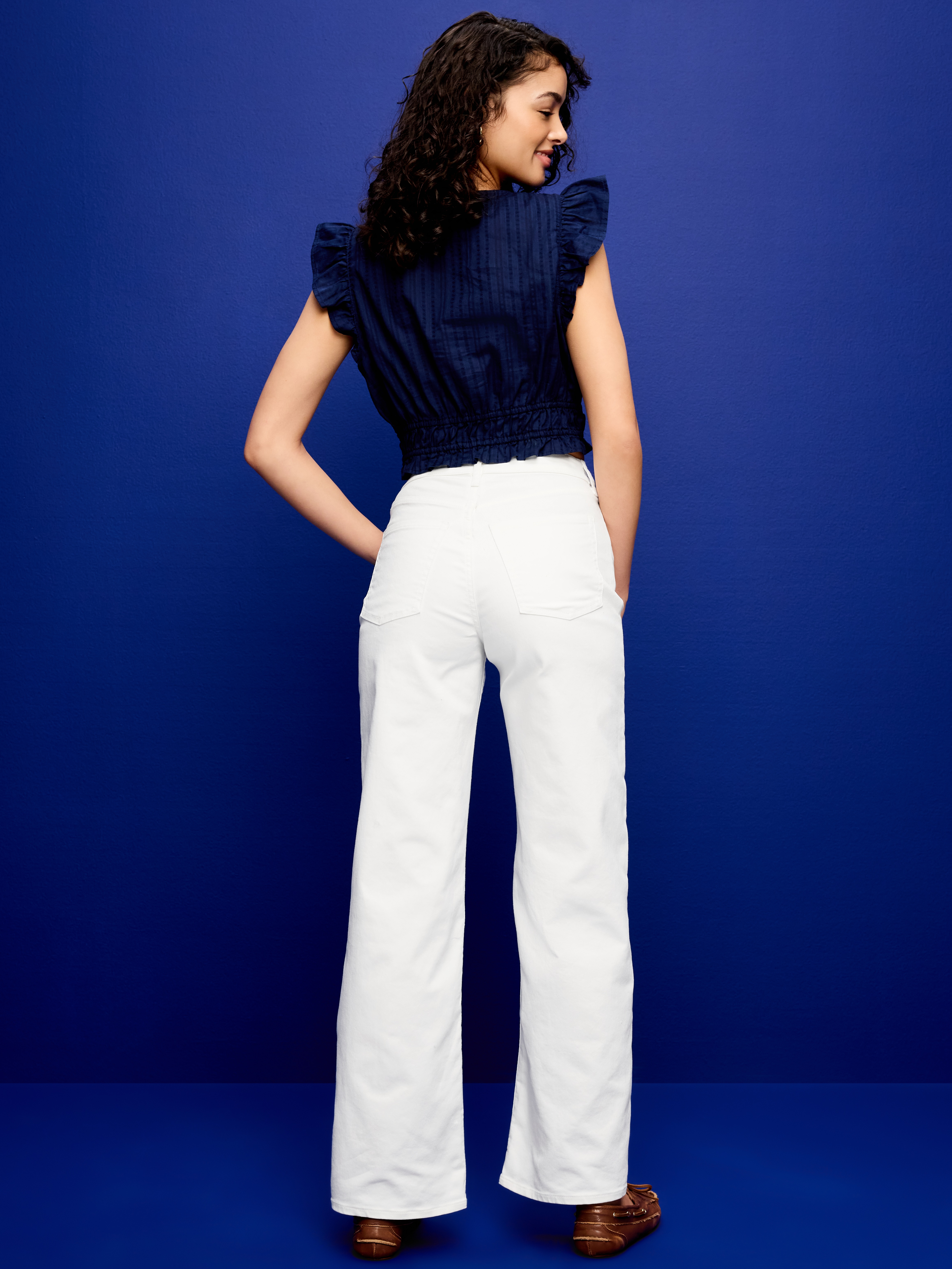 High-Waisted Wow Wide-Leg Jeans - Calla Lily White - 3
