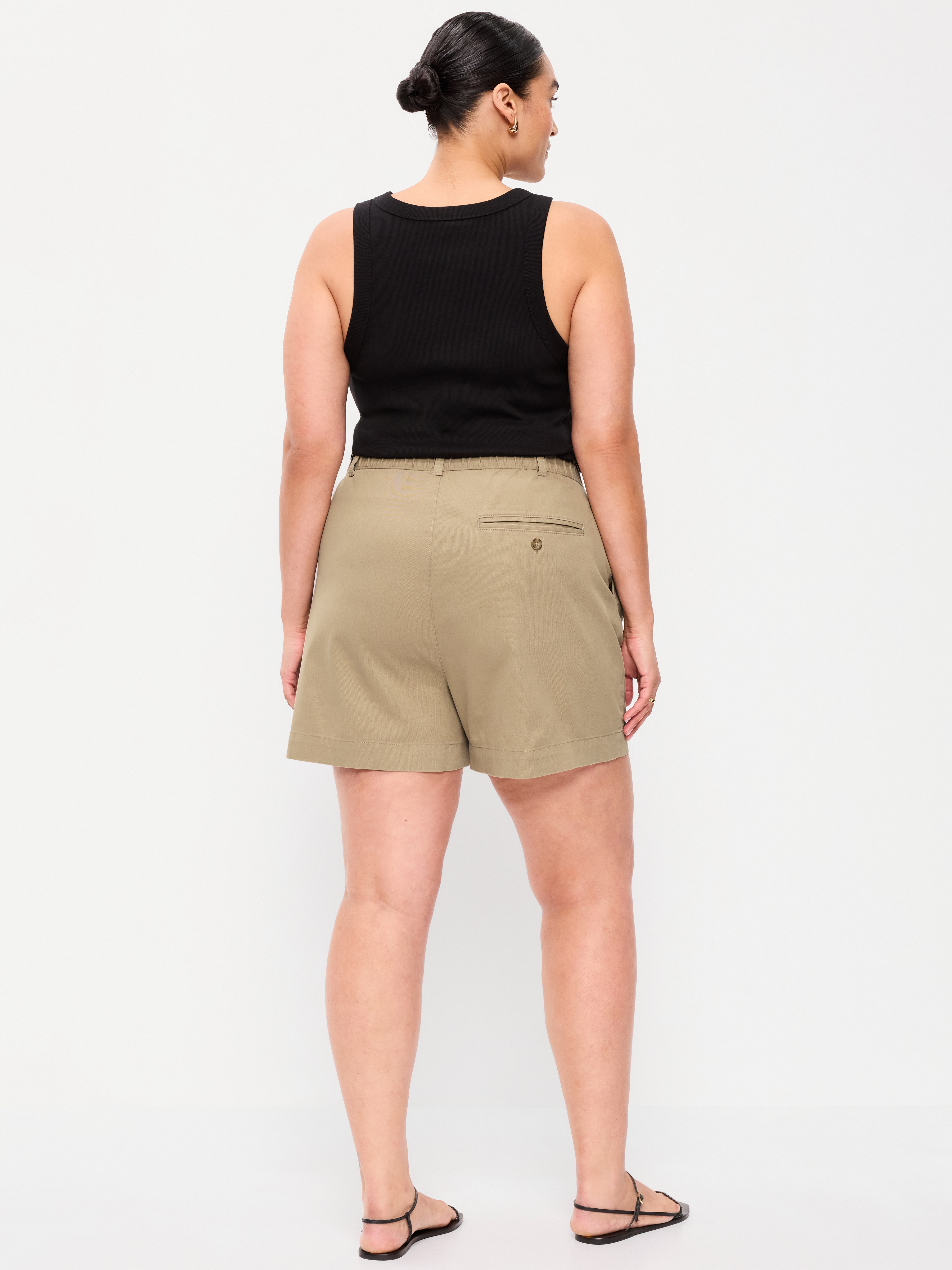High-Waisted OGC Chino Shorts -- 4-inch inseam - Toasted Almond - 8