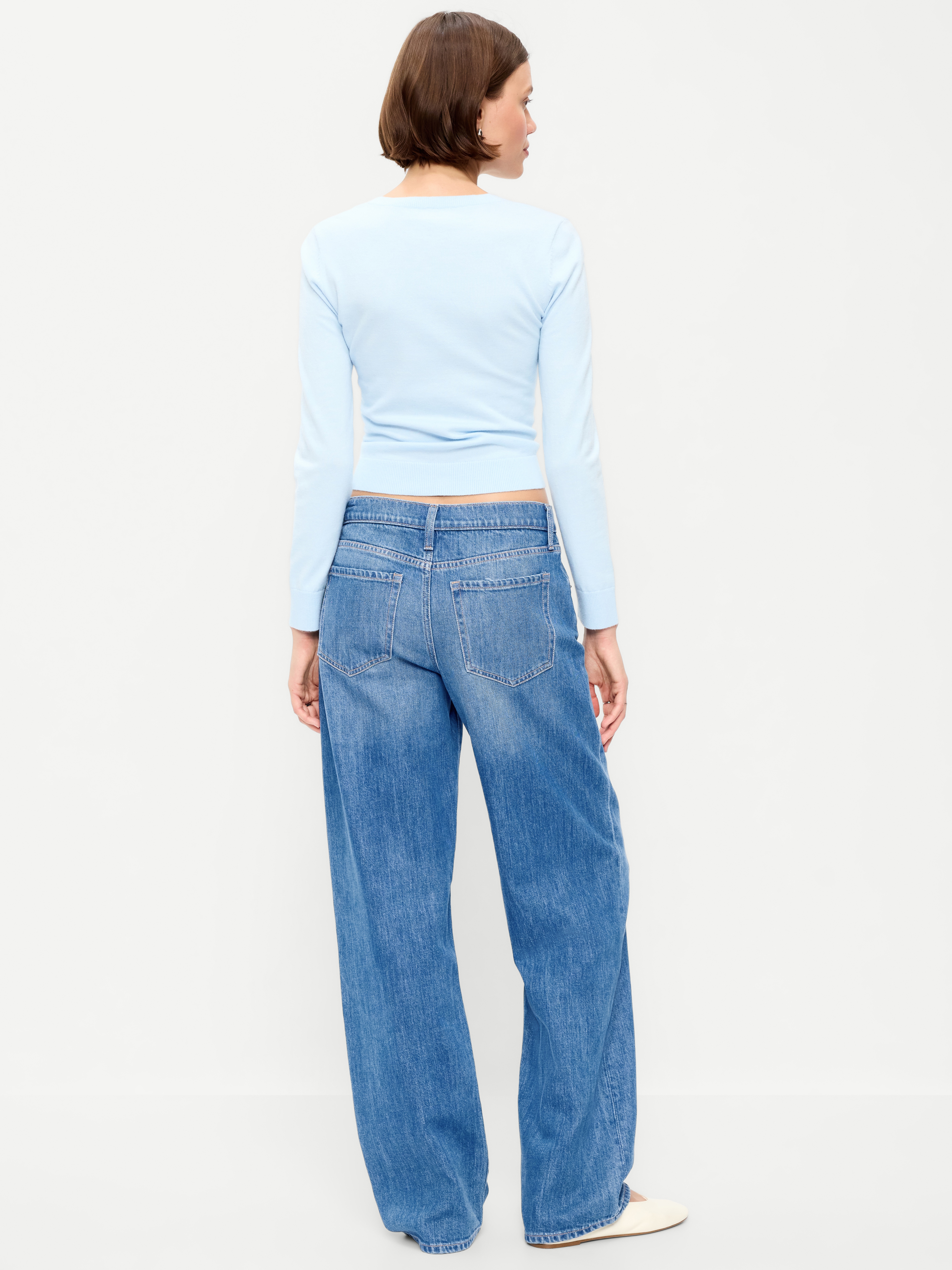 Low-Rise Loose Jeans - Solstice - 3