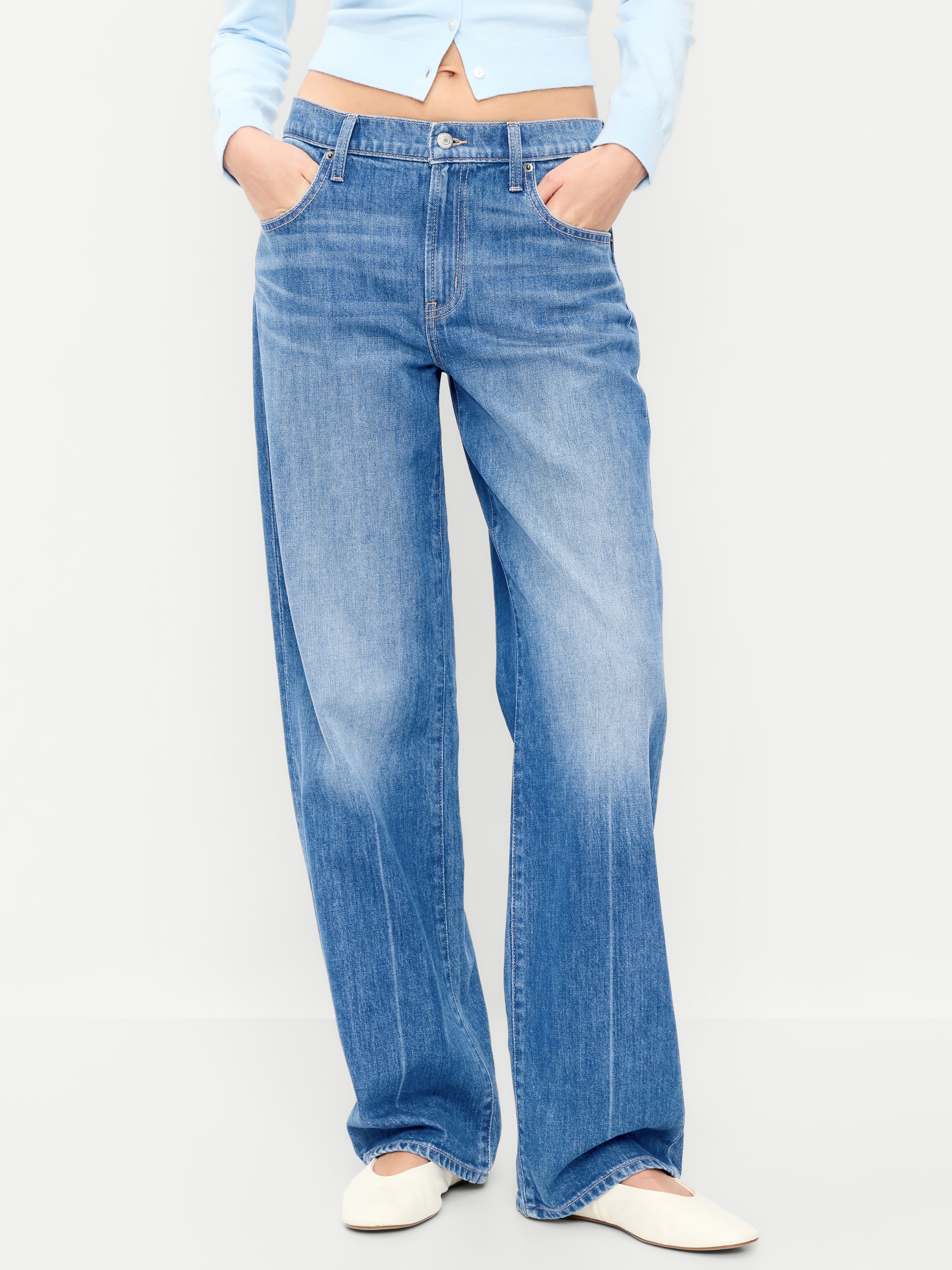 Low-Rise Loose Jeans - Solstice - 2