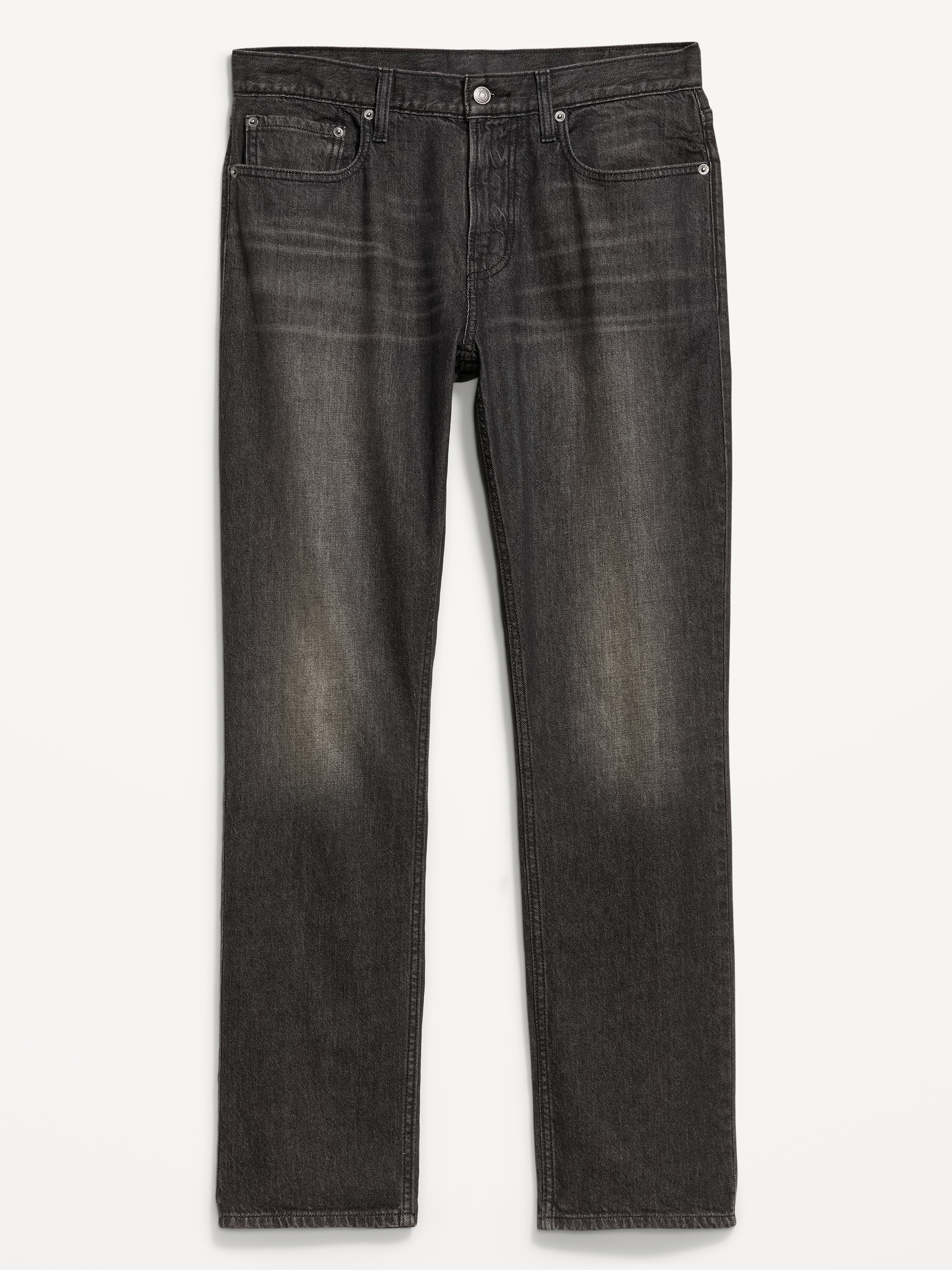 Straight Built-In Flex Jeans - Washed Black - 6