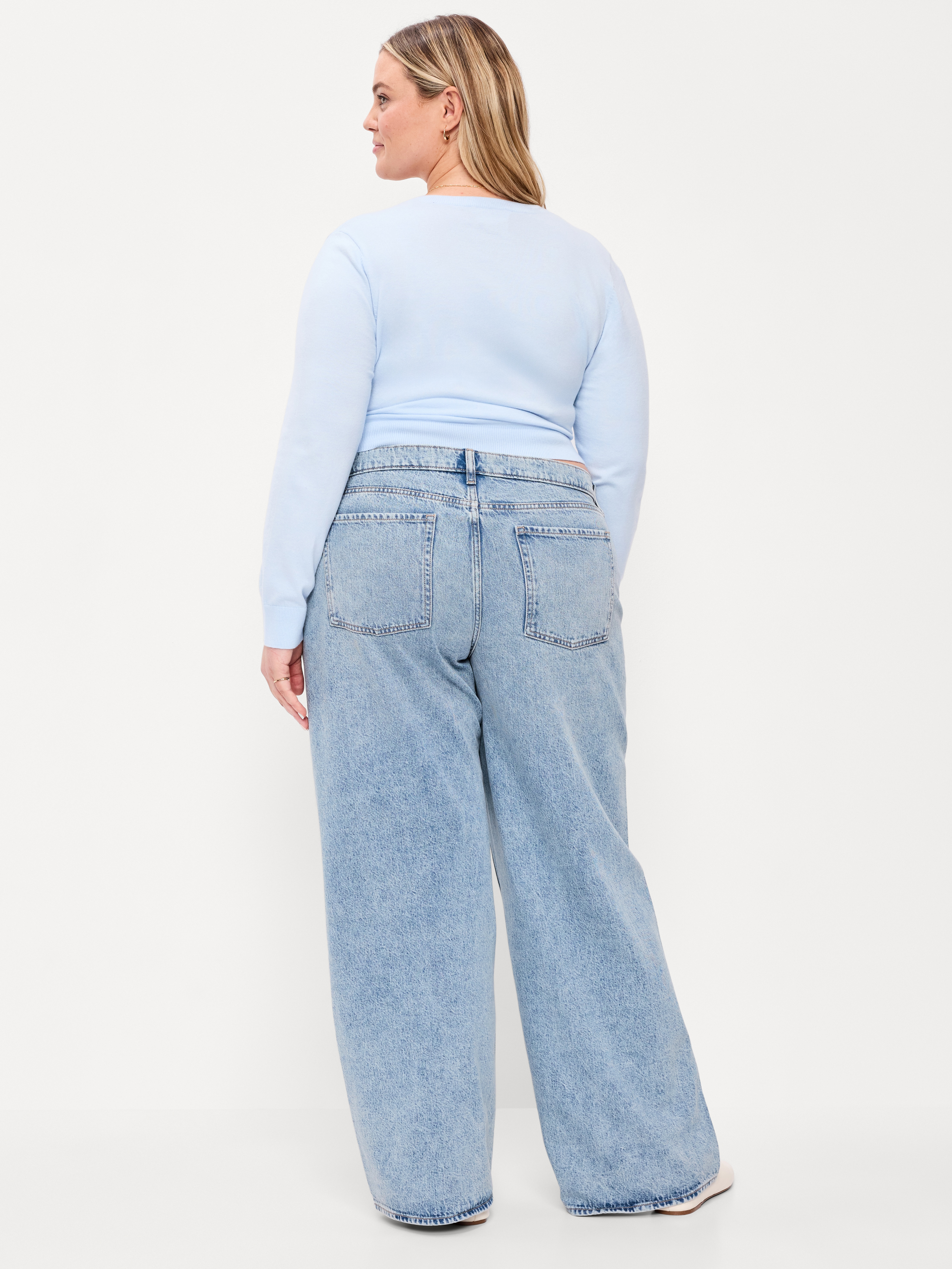 Low-Rise Baggy Wide-Leg Jeans - Lite - 8