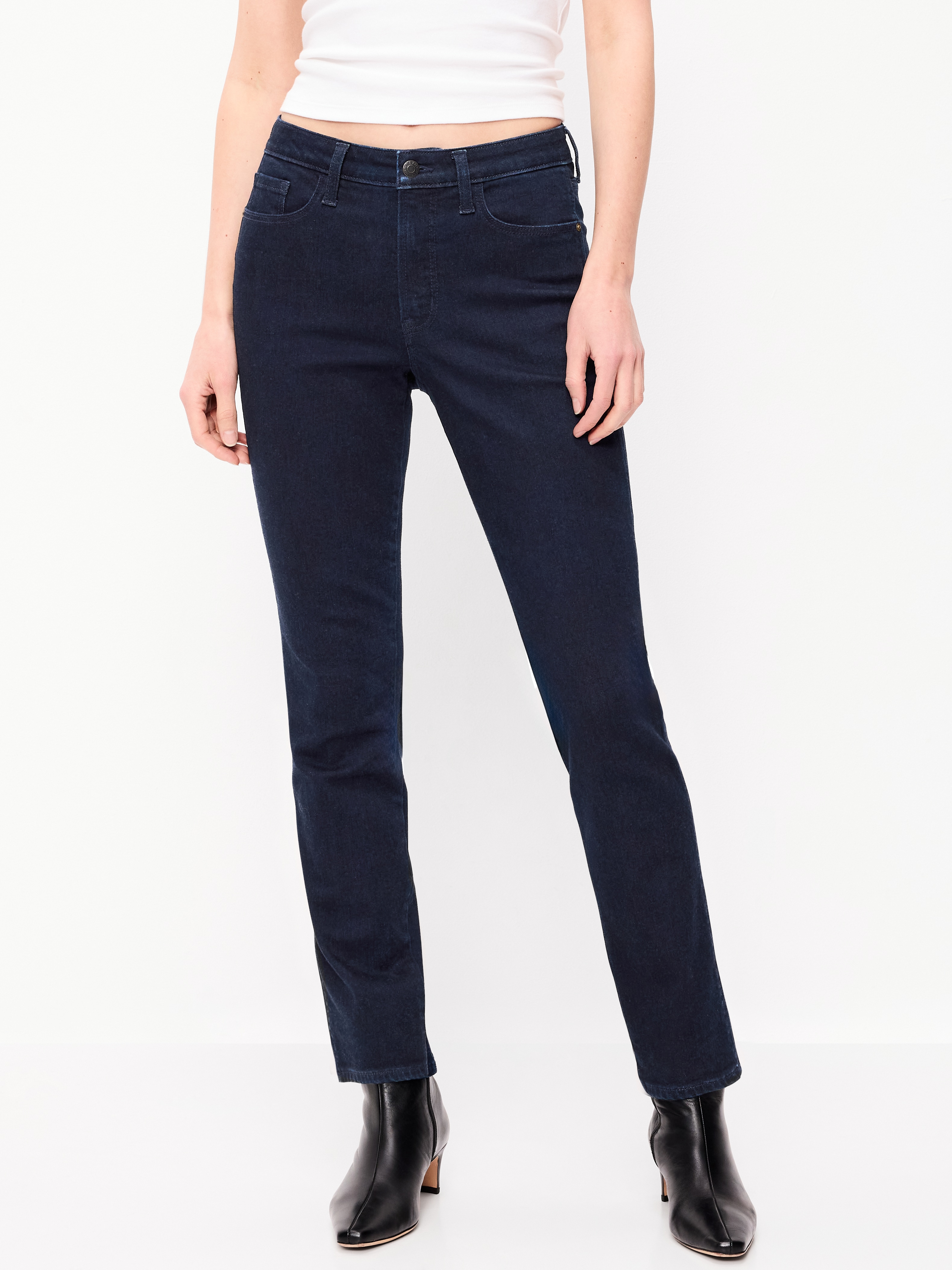 High-Waisted Slim Jeans - Rinse - 4