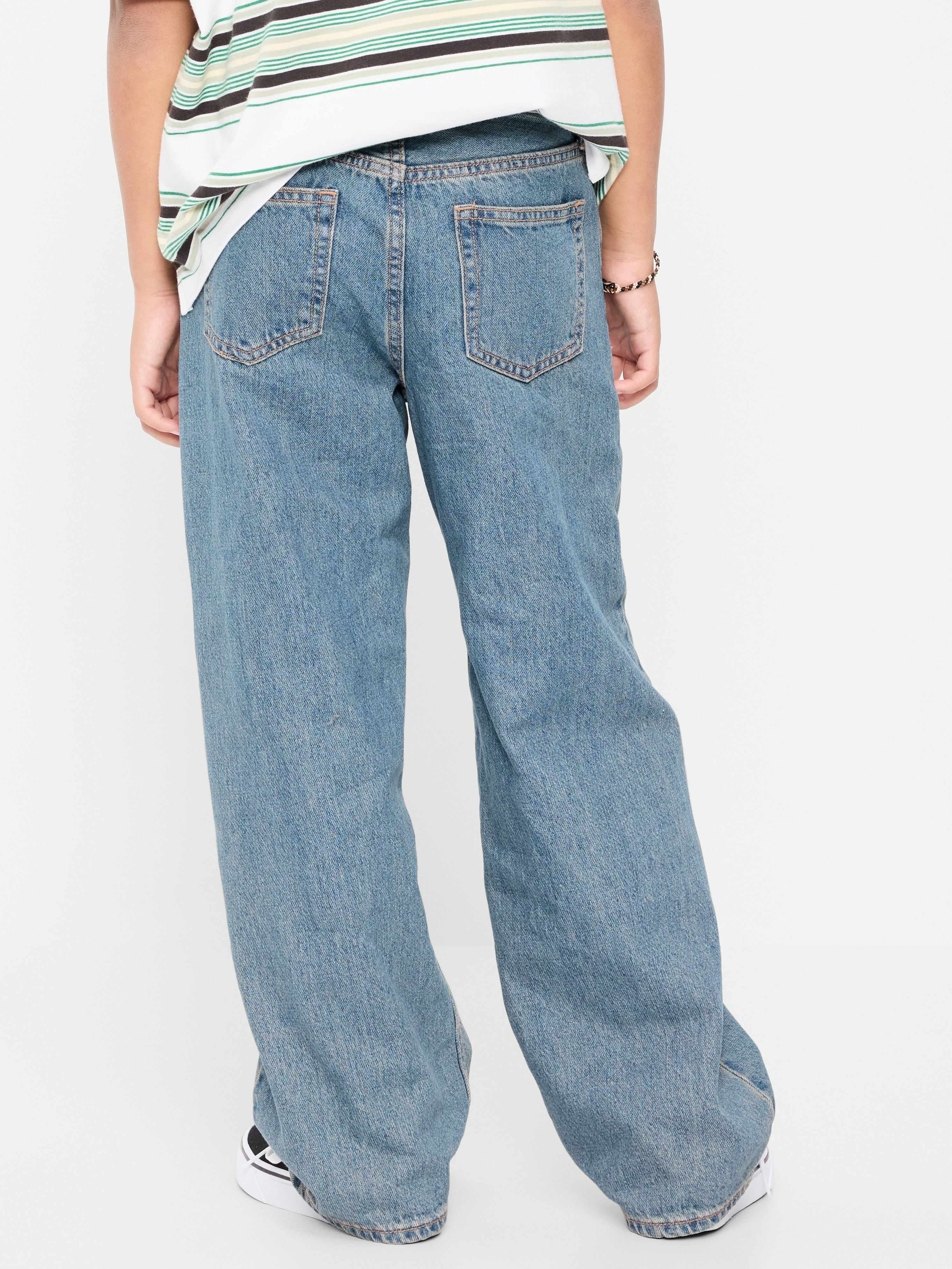 Super Baggy Jeans for Boys - Medium Wash - 2