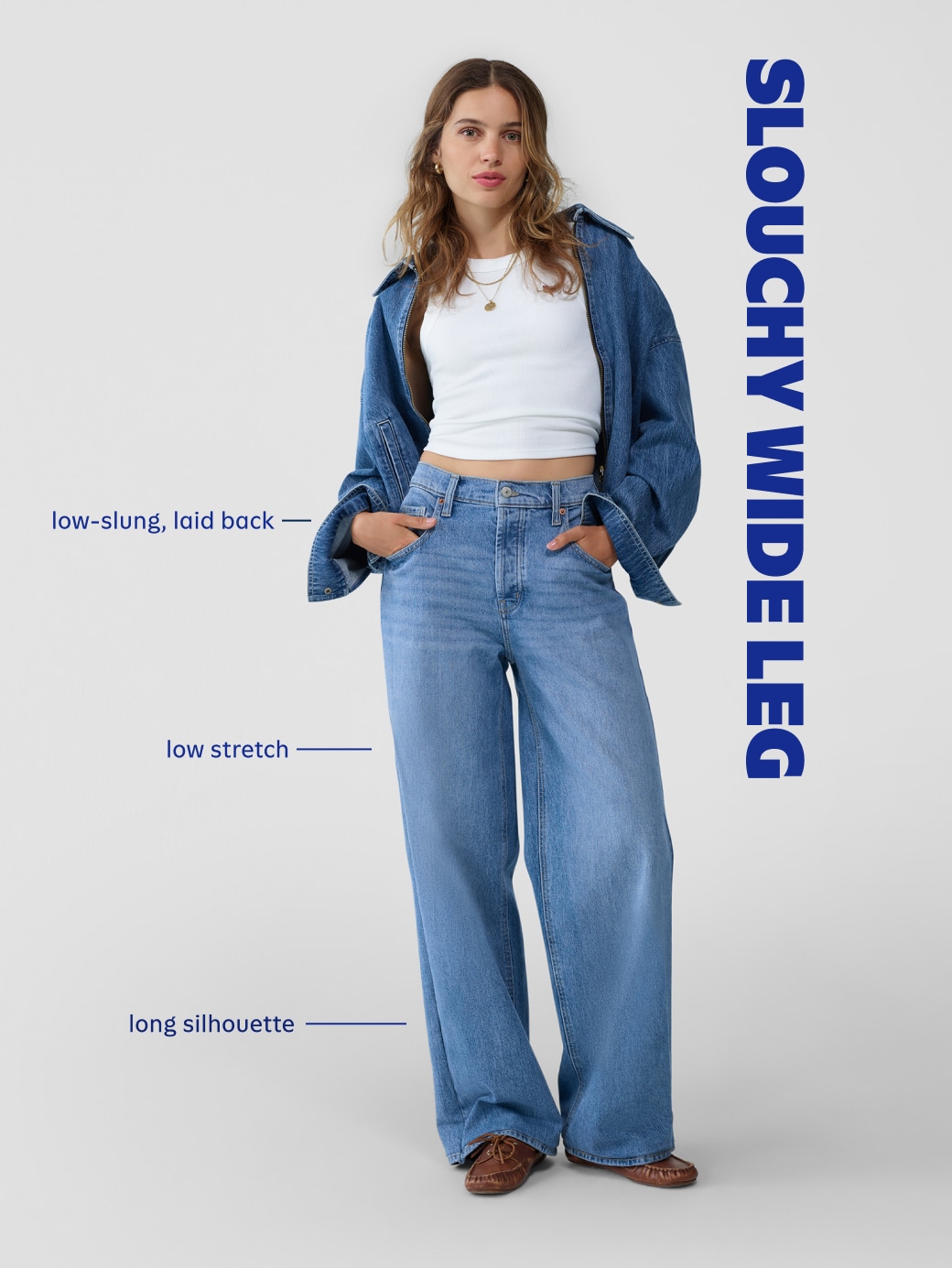 Mid-Rise Slouchy Wide-Leg Jeans - Light Wash - 5