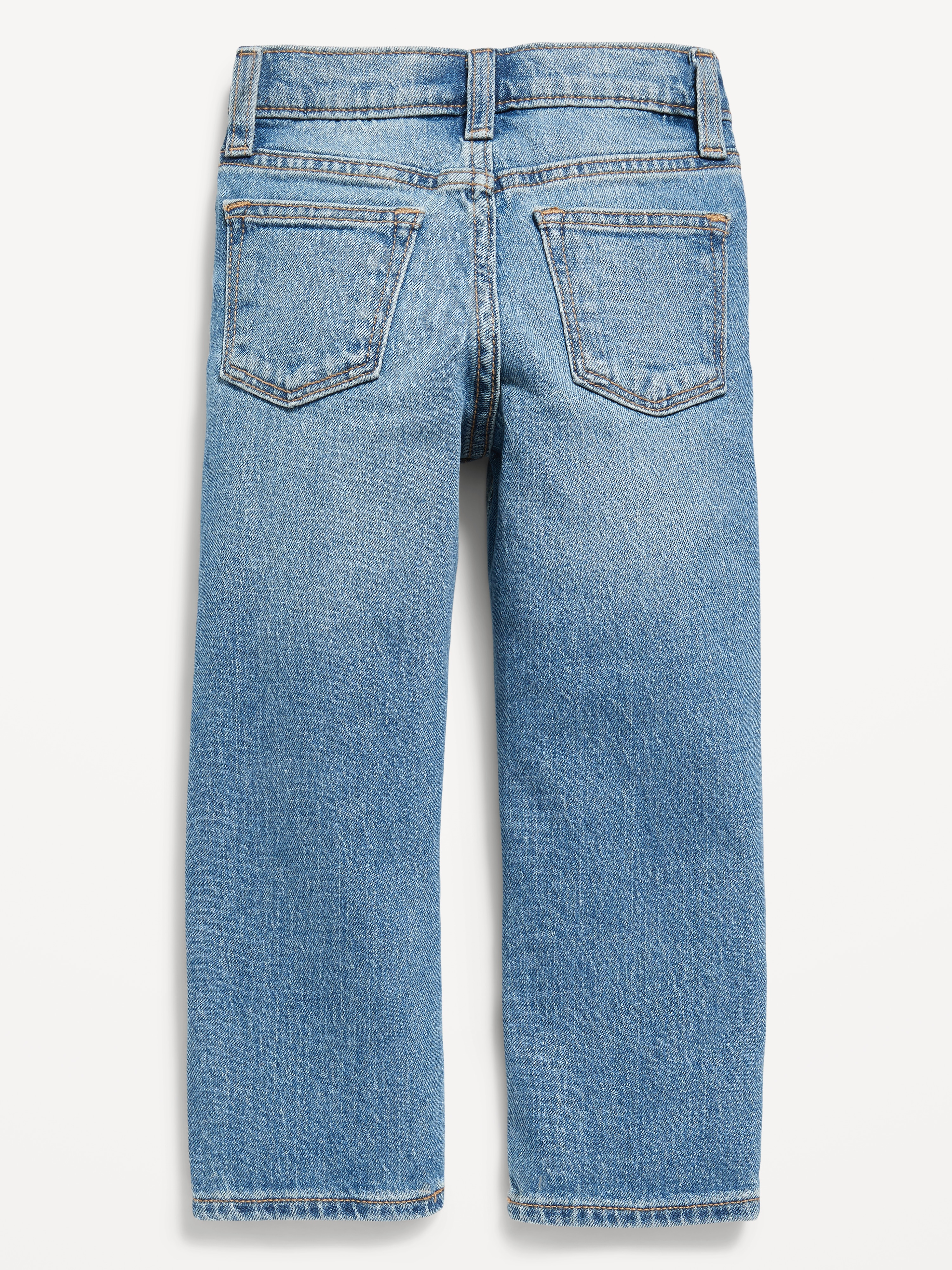 Straight-Leg Built-In Flex Jeans for Toddler Boys - Light Wash (Rips/Tears) - 3