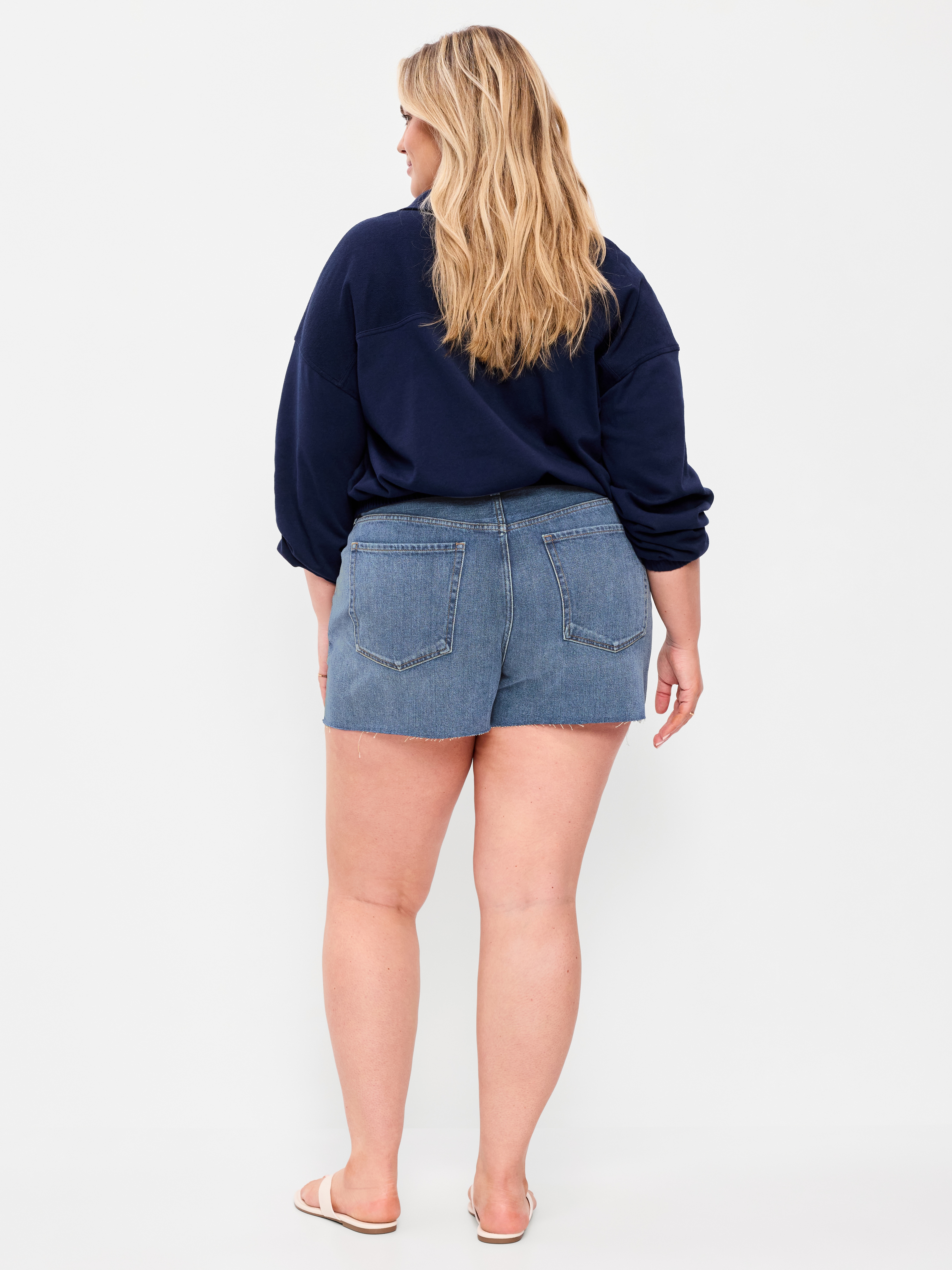 High-Waisted OG Cut-Off Jean Shorts -- 4-inch inseam - Medium Wash - 7