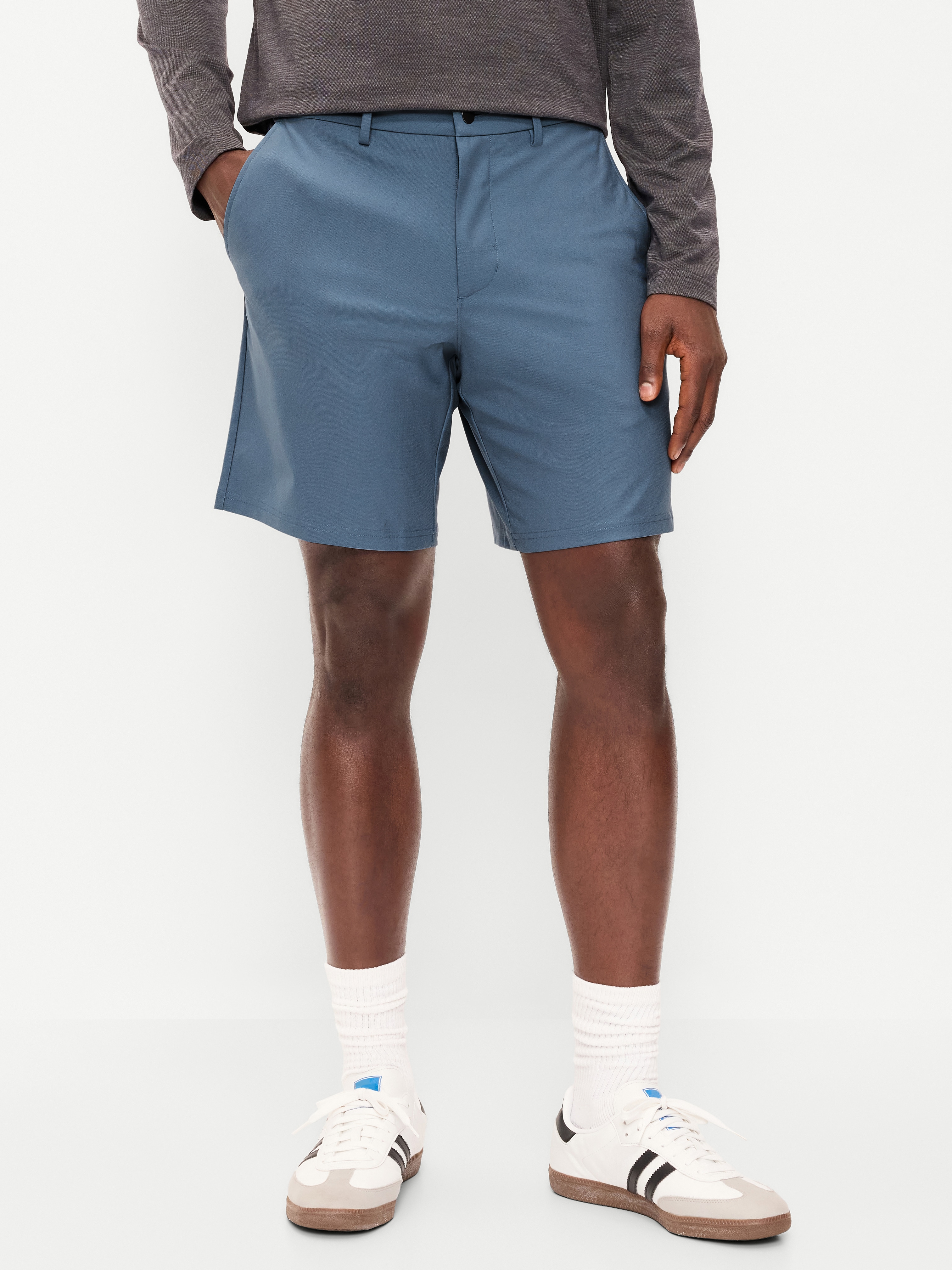 Tech Hybrid Chino Shorts -- 8-inch inseam - Wintry Waters - 1
