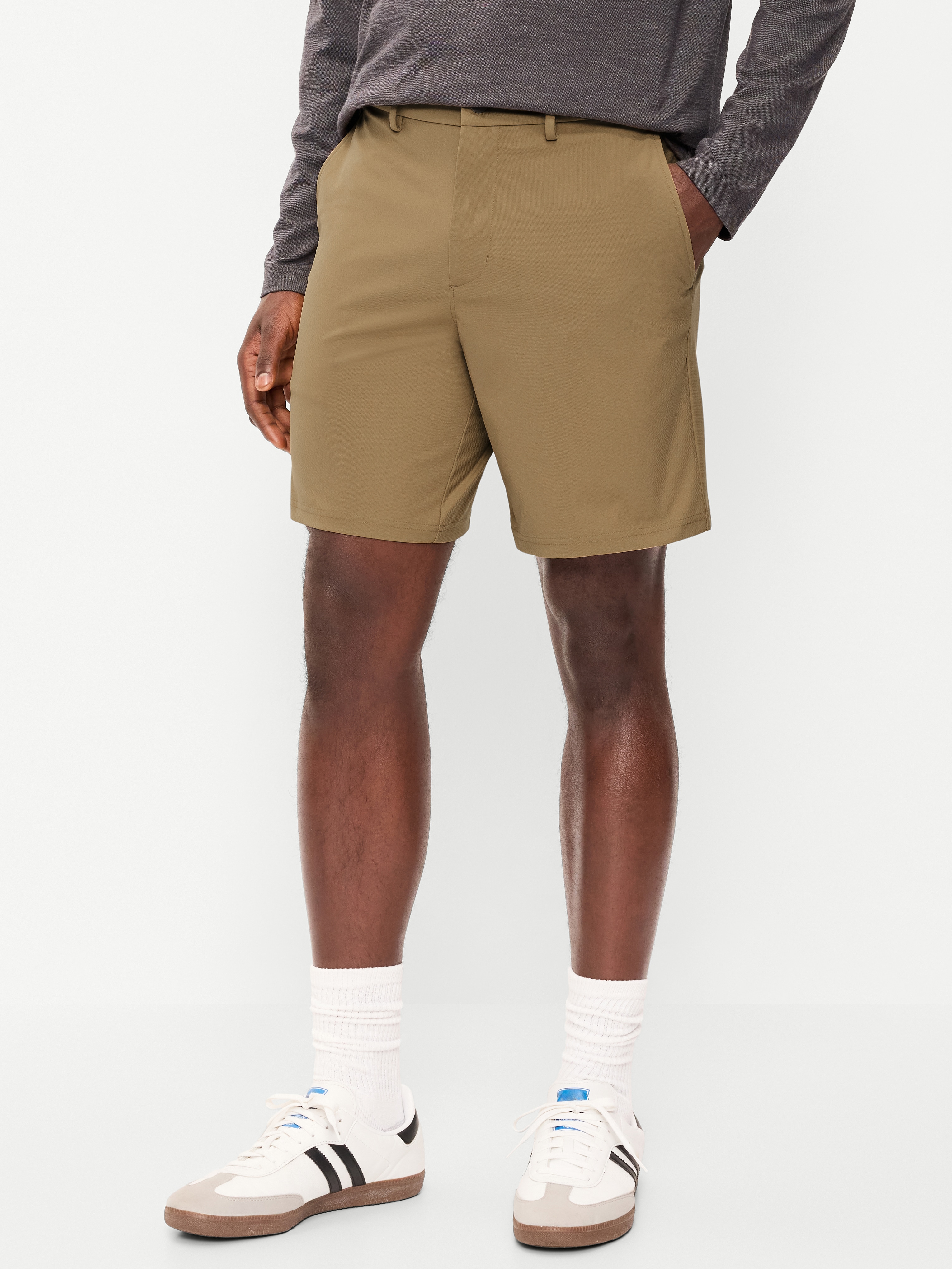 Tech Hybrid Chino Shorts -- 8-inch inseam - Kicking Up Dust - 1