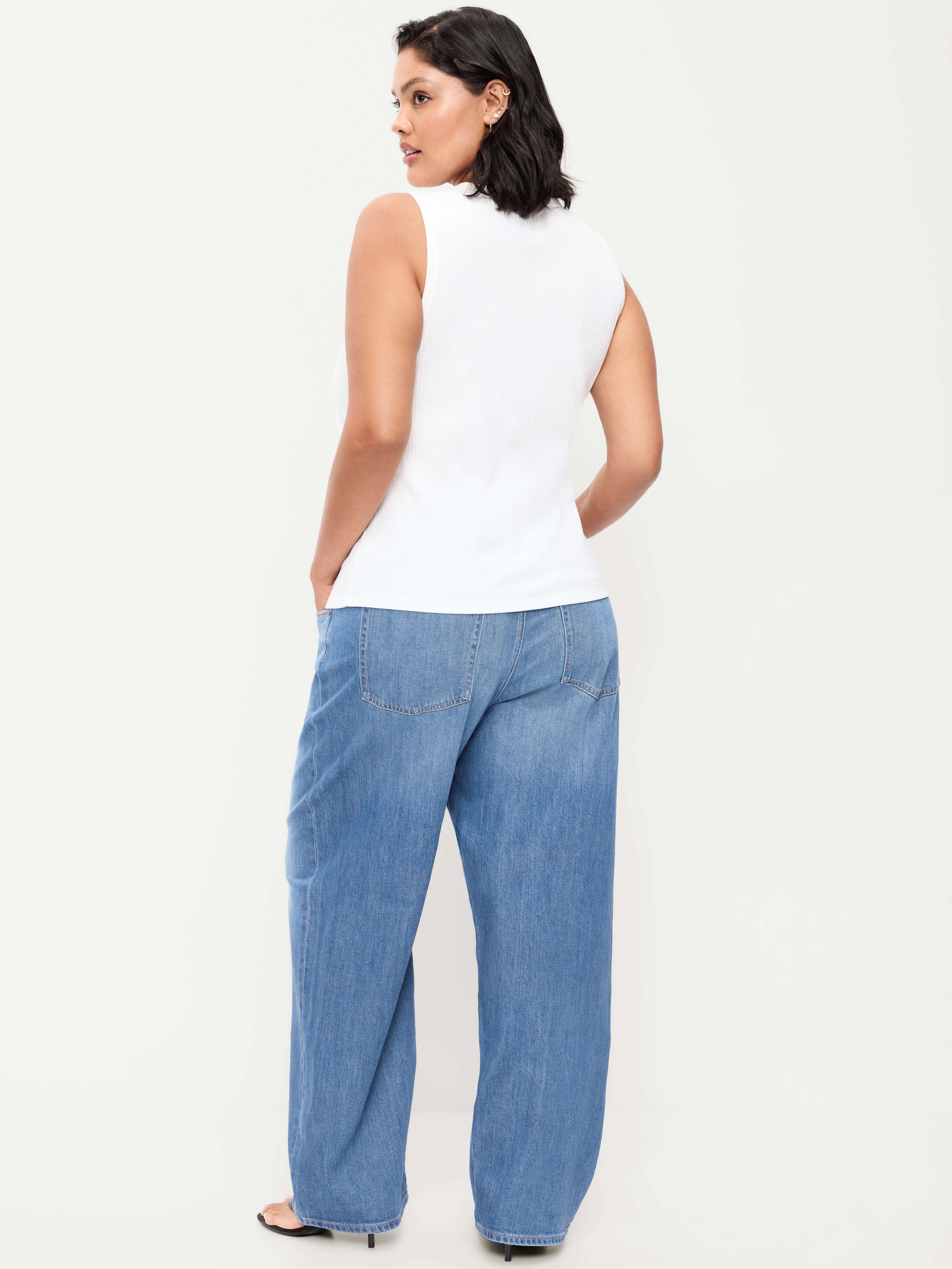 Low-Rise Loose Jeans - Solstice - 9