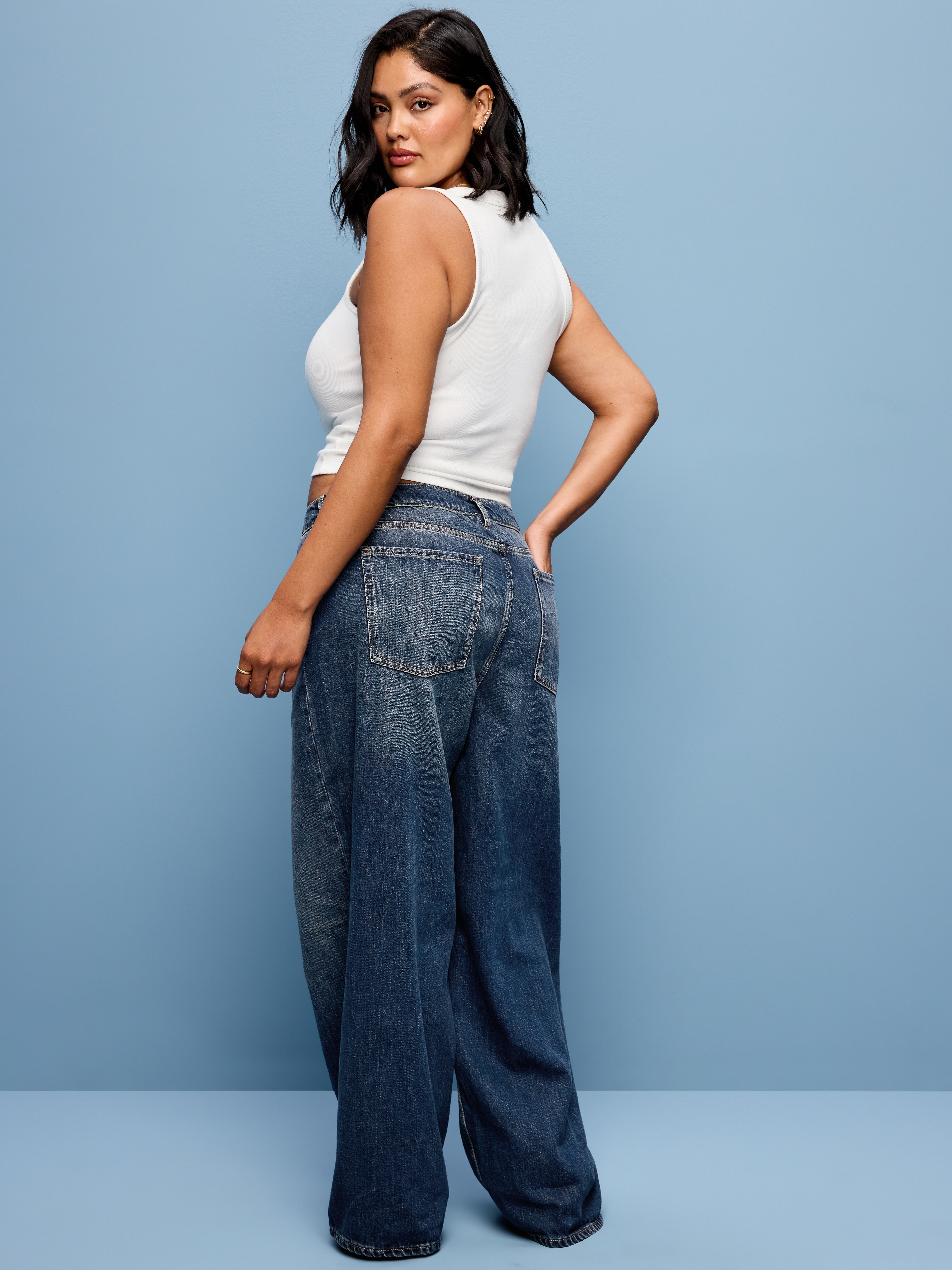 Low-Rise Baggy Wide-Leg Jeans - Flores - 6