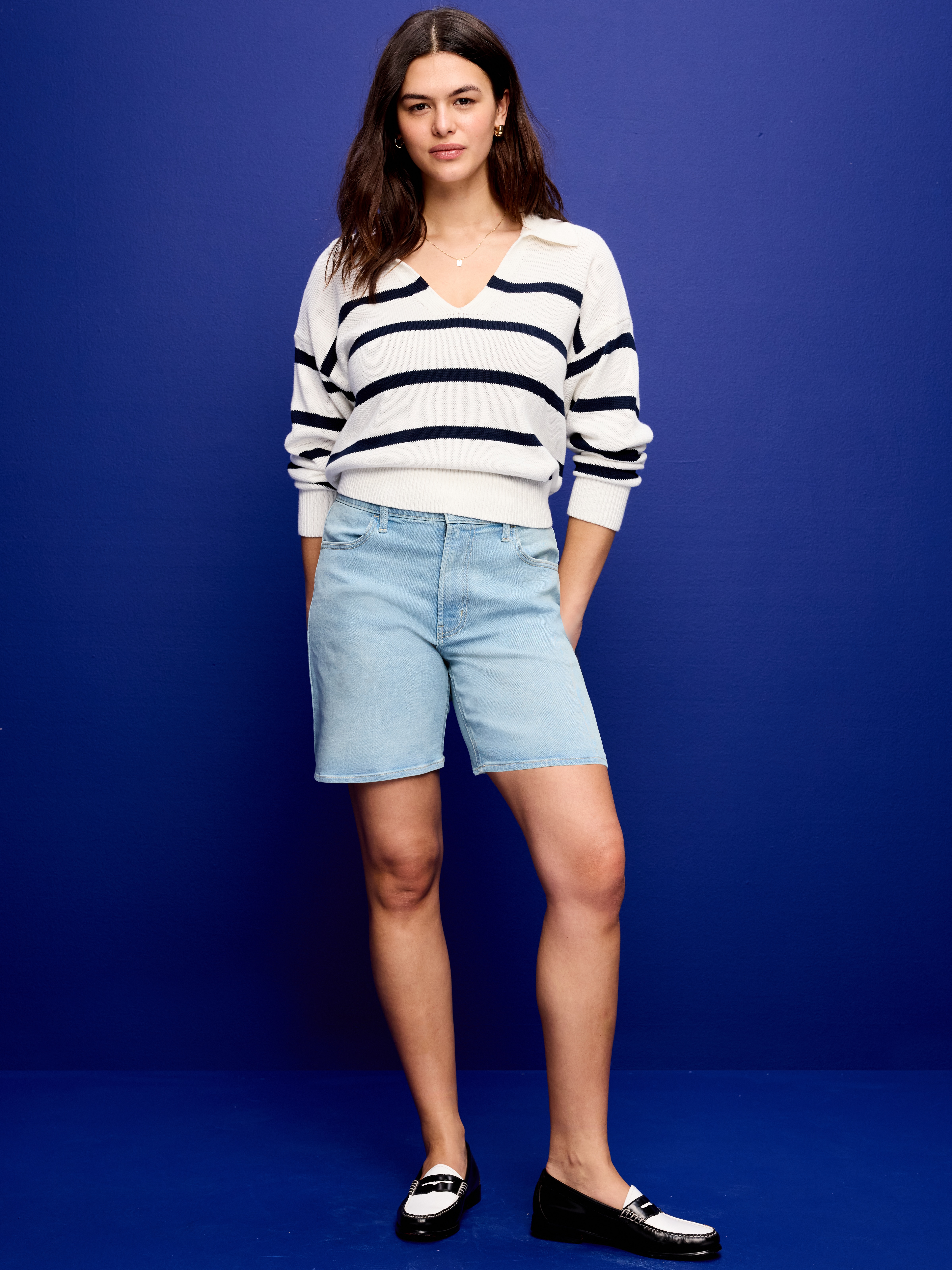 High-Waisted Wow Jean Shorts -- 7-inch inseam - Nova - 6