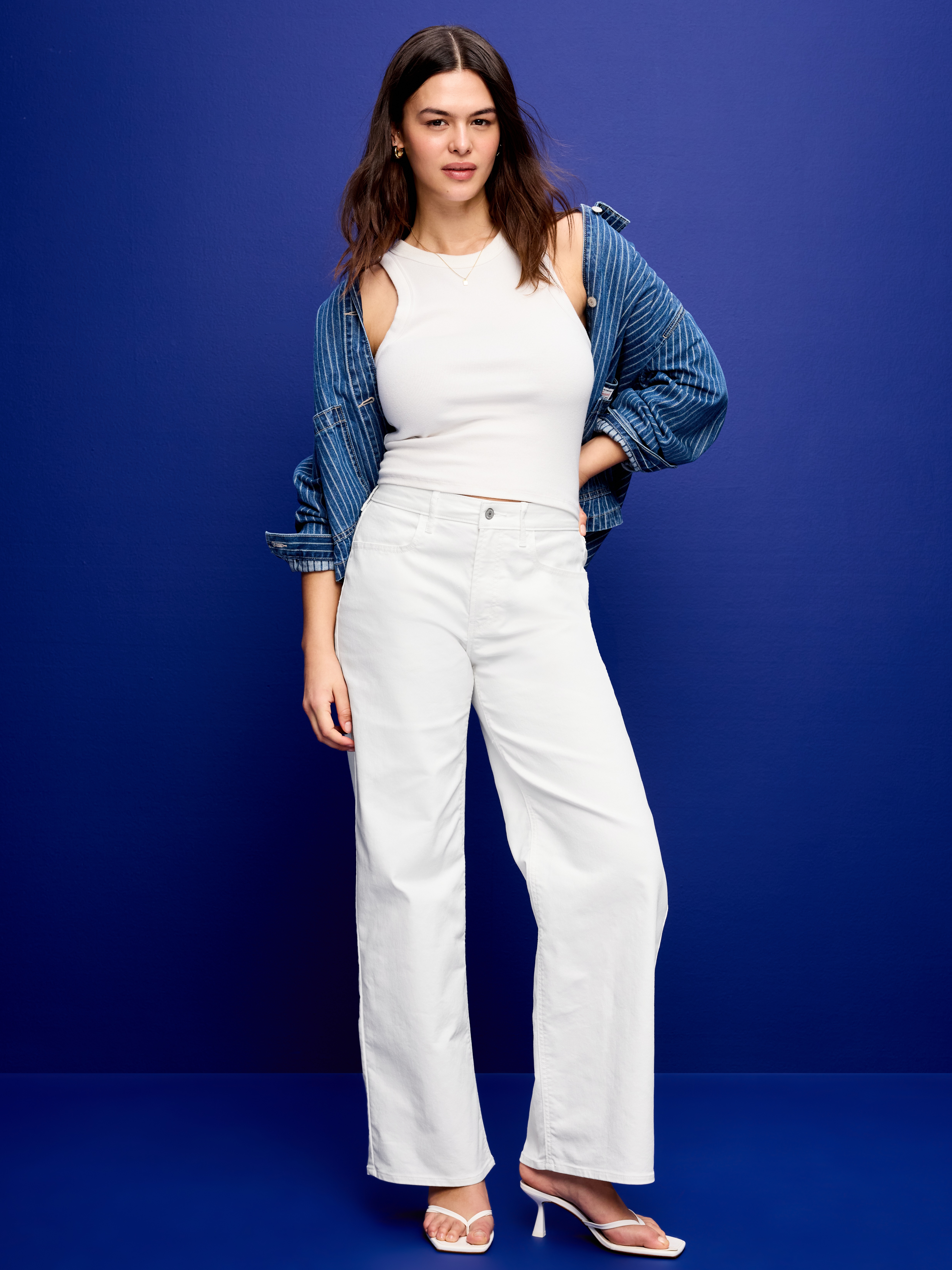 High-Waisted Wow Wide-Leg Jeans - Calla Lily White - 6