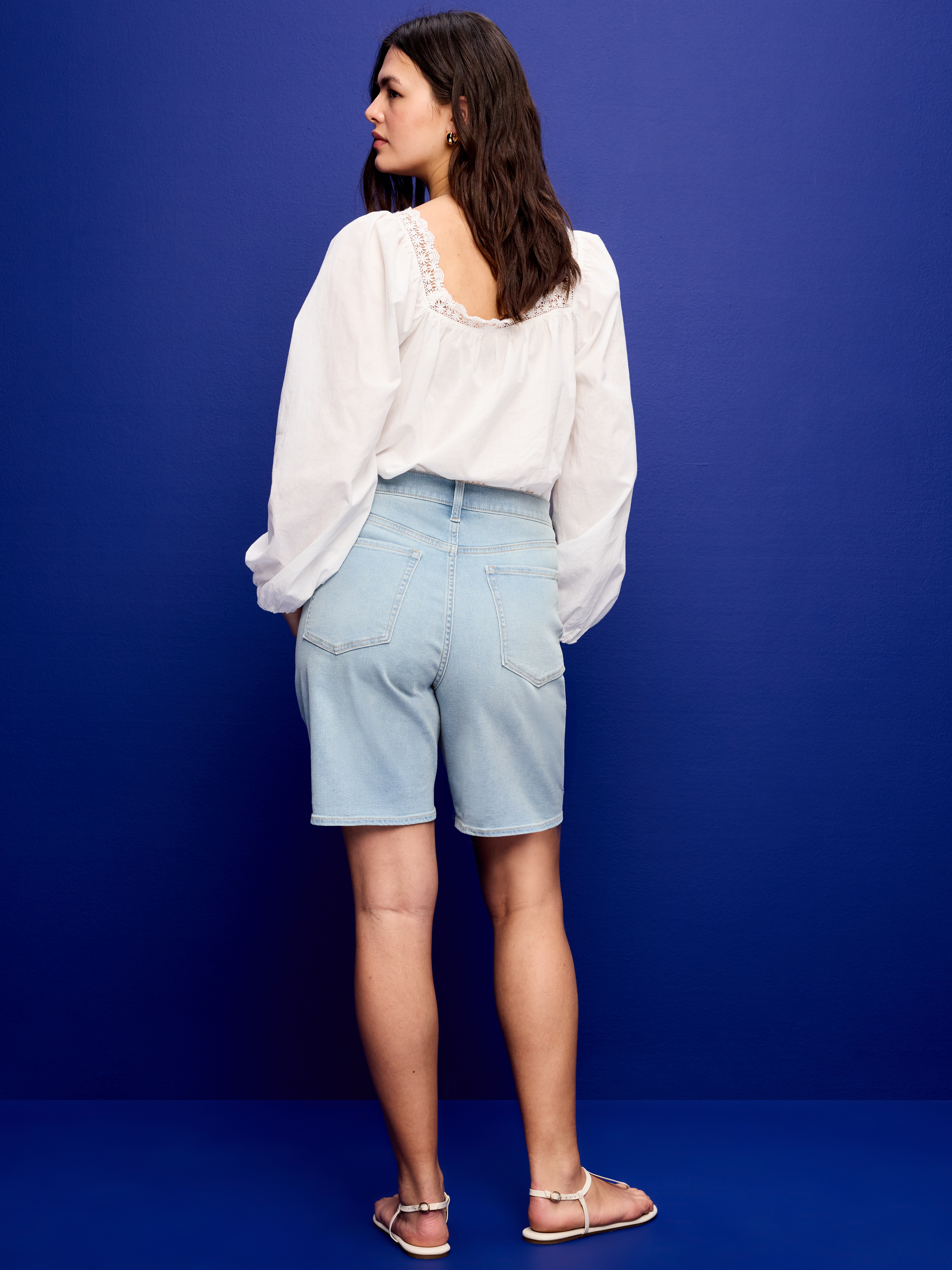 High-Waisted Wow Bermuda Jean Shorts -- 9-inch inseam - Nova - 7