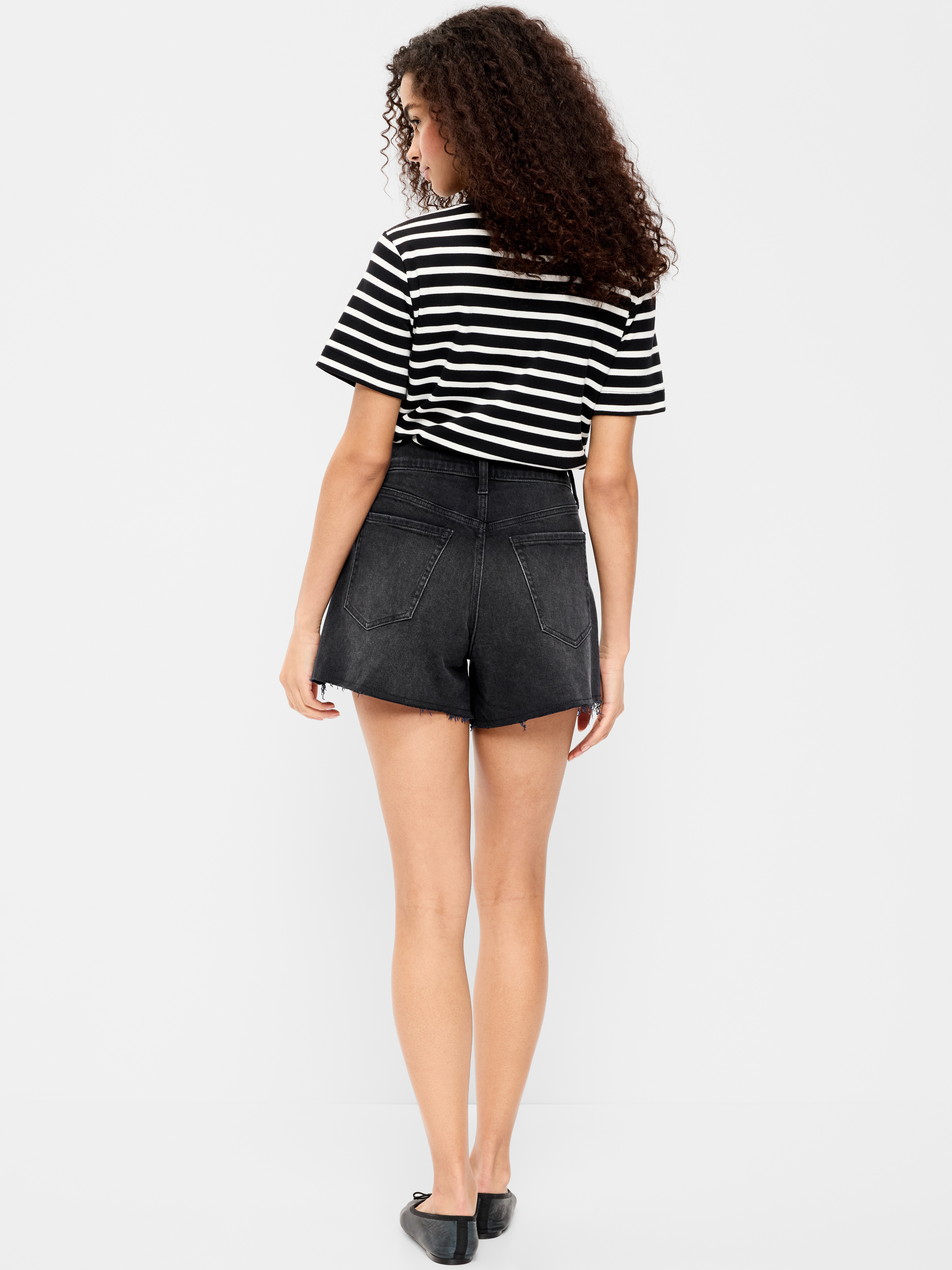 High-Waisted OG Jean Shorts -- 4-inch inseam - Panther - 3