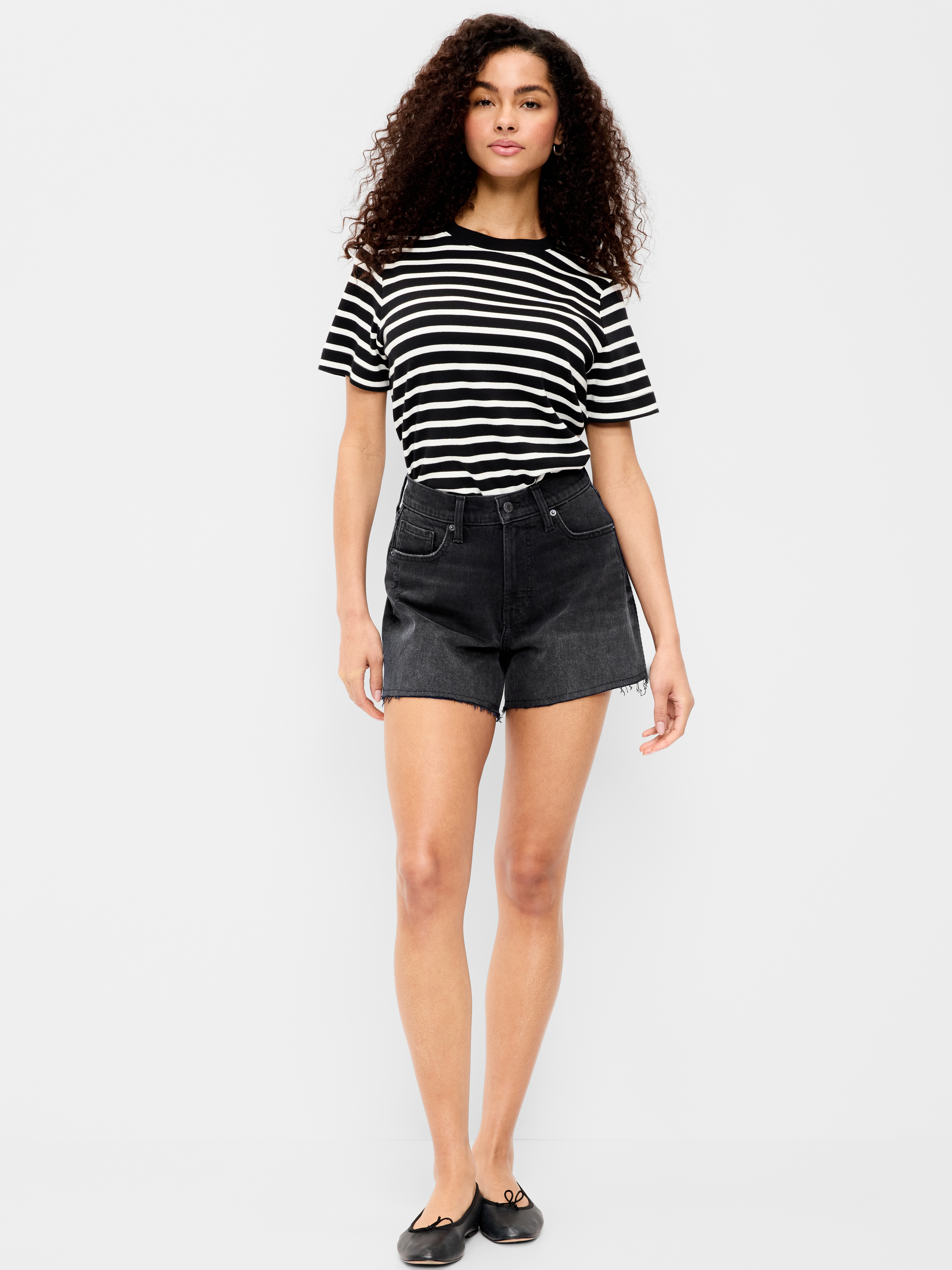 High-Waisted OG Jean Shorts -- 4-inch inseam - Panther - 1