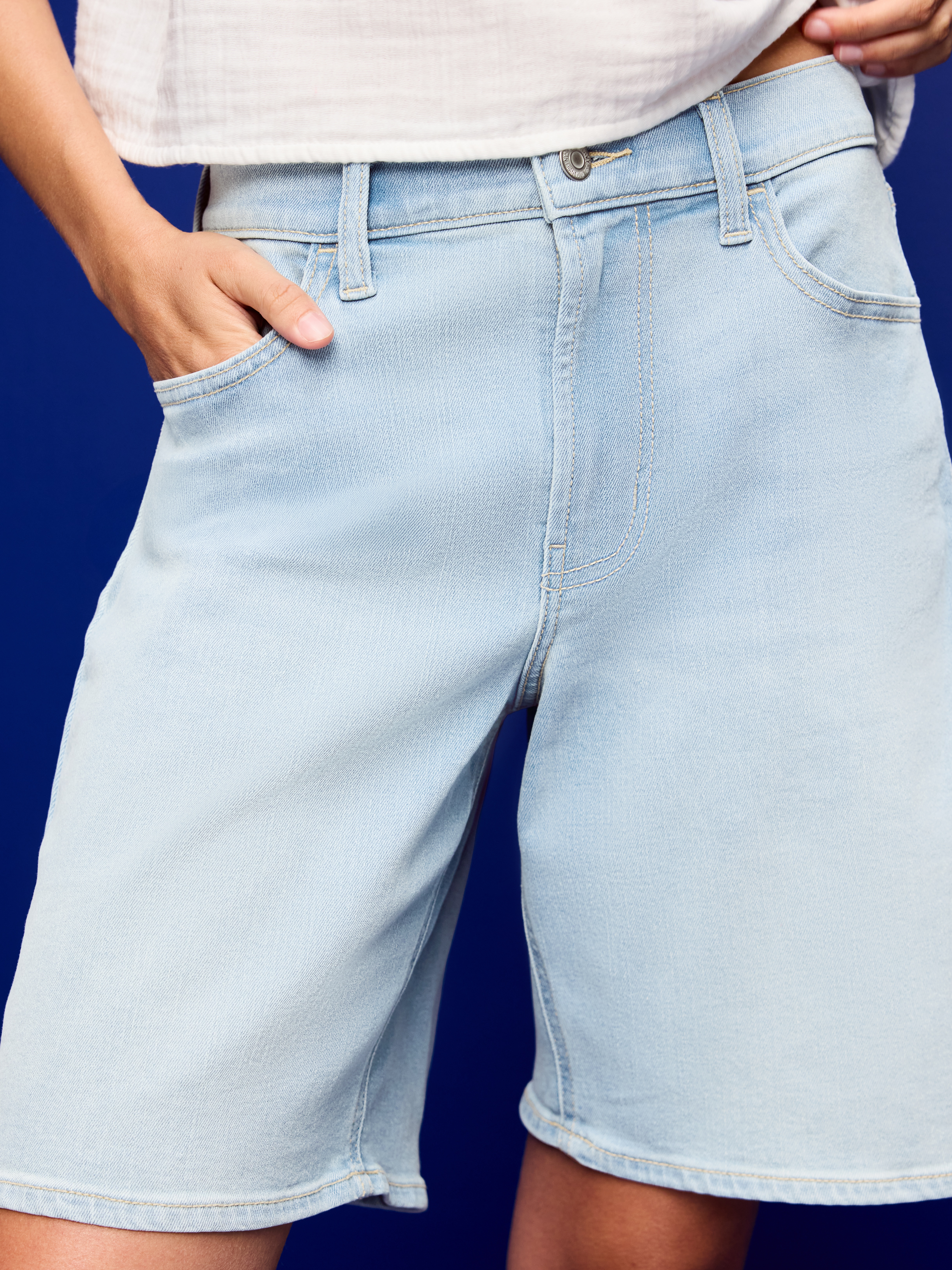 High-Waisted Wow Bermuda Jean Shorts -- 9-inch inseam - Nova - 5