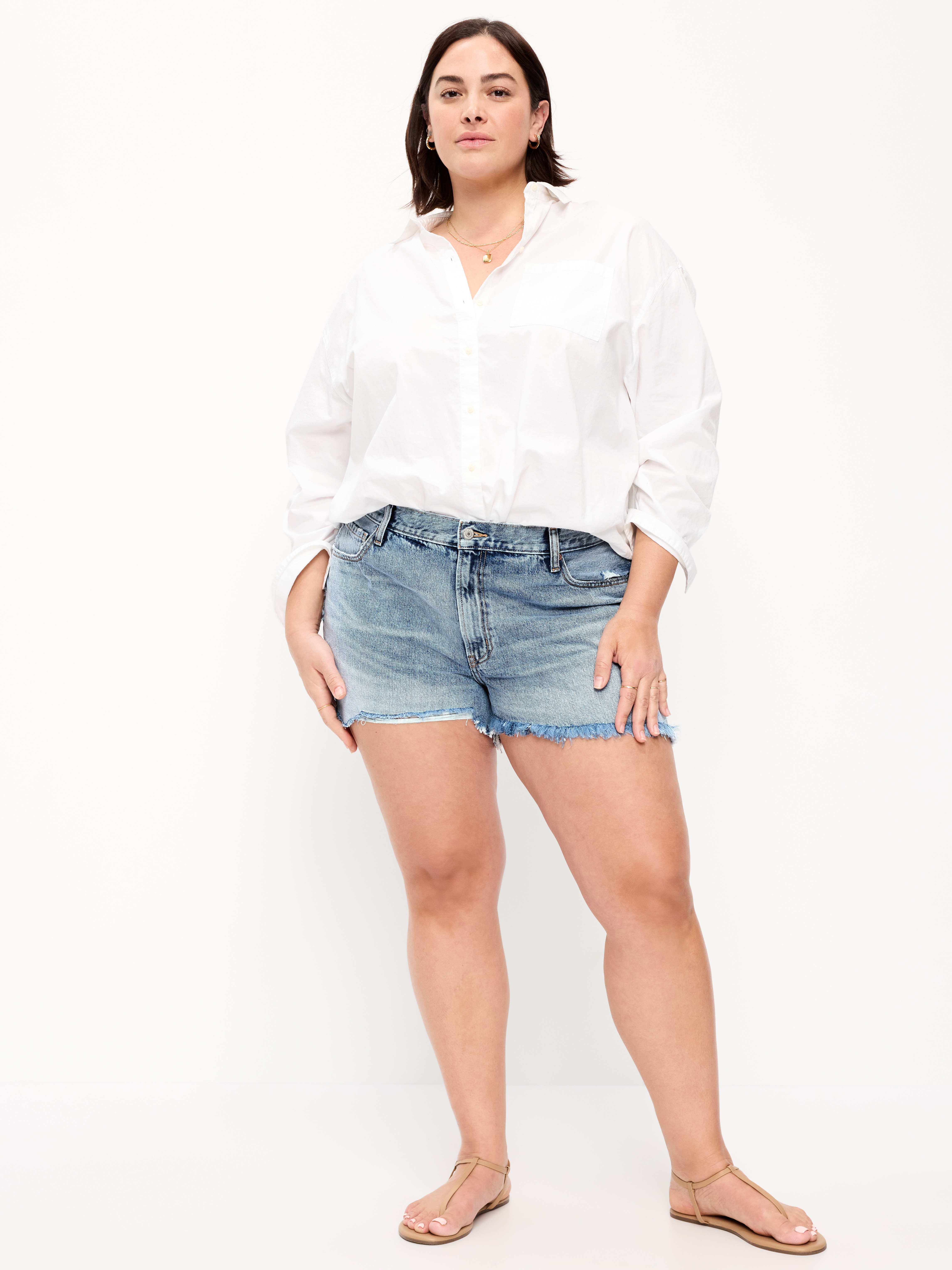 High-Waisted OG Cut-Off Jean Shorts -- 4-inch inseam - BAMBI - 4