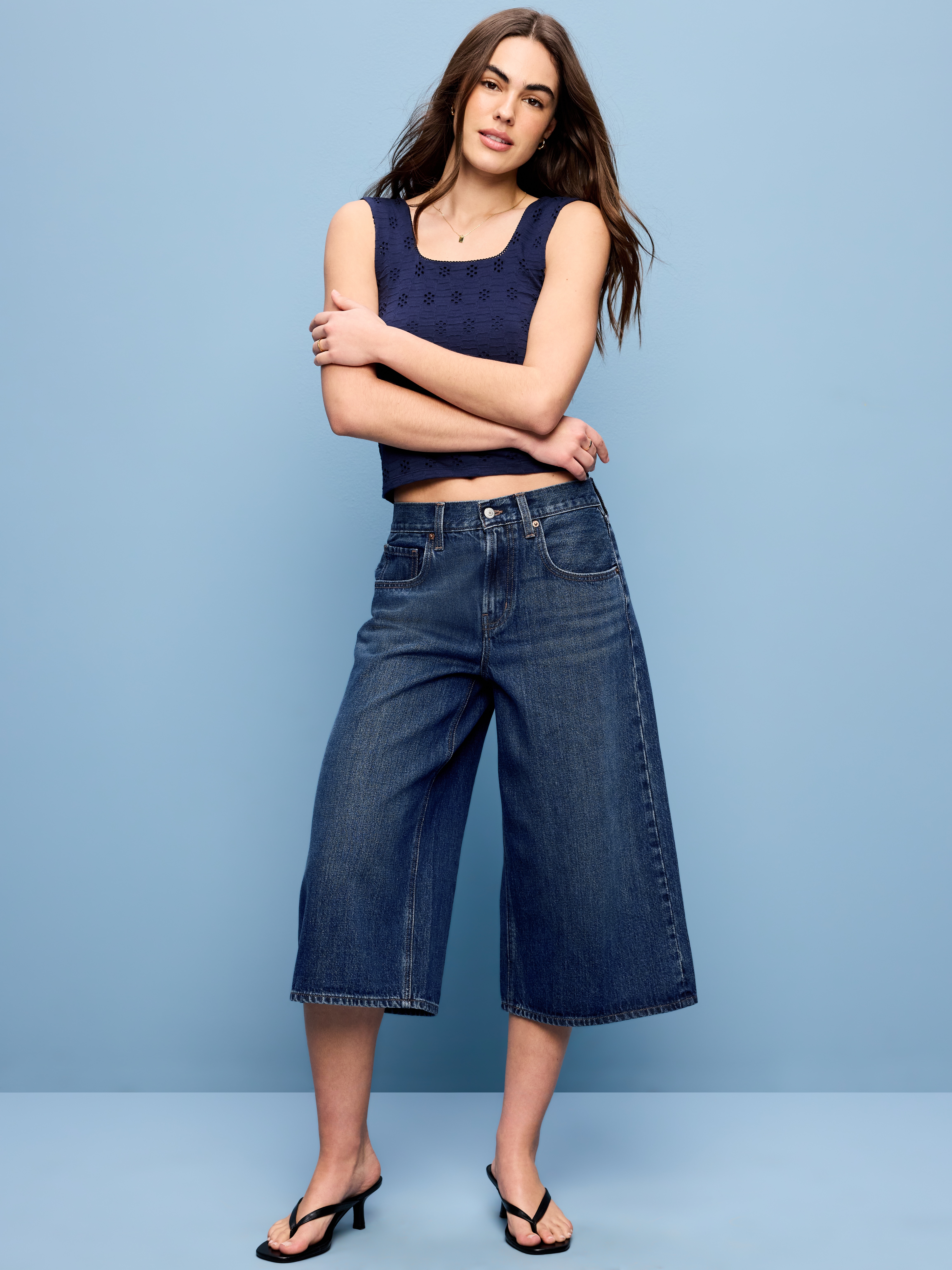 Mid-Rise Baggy Culottes - Alannis - 1