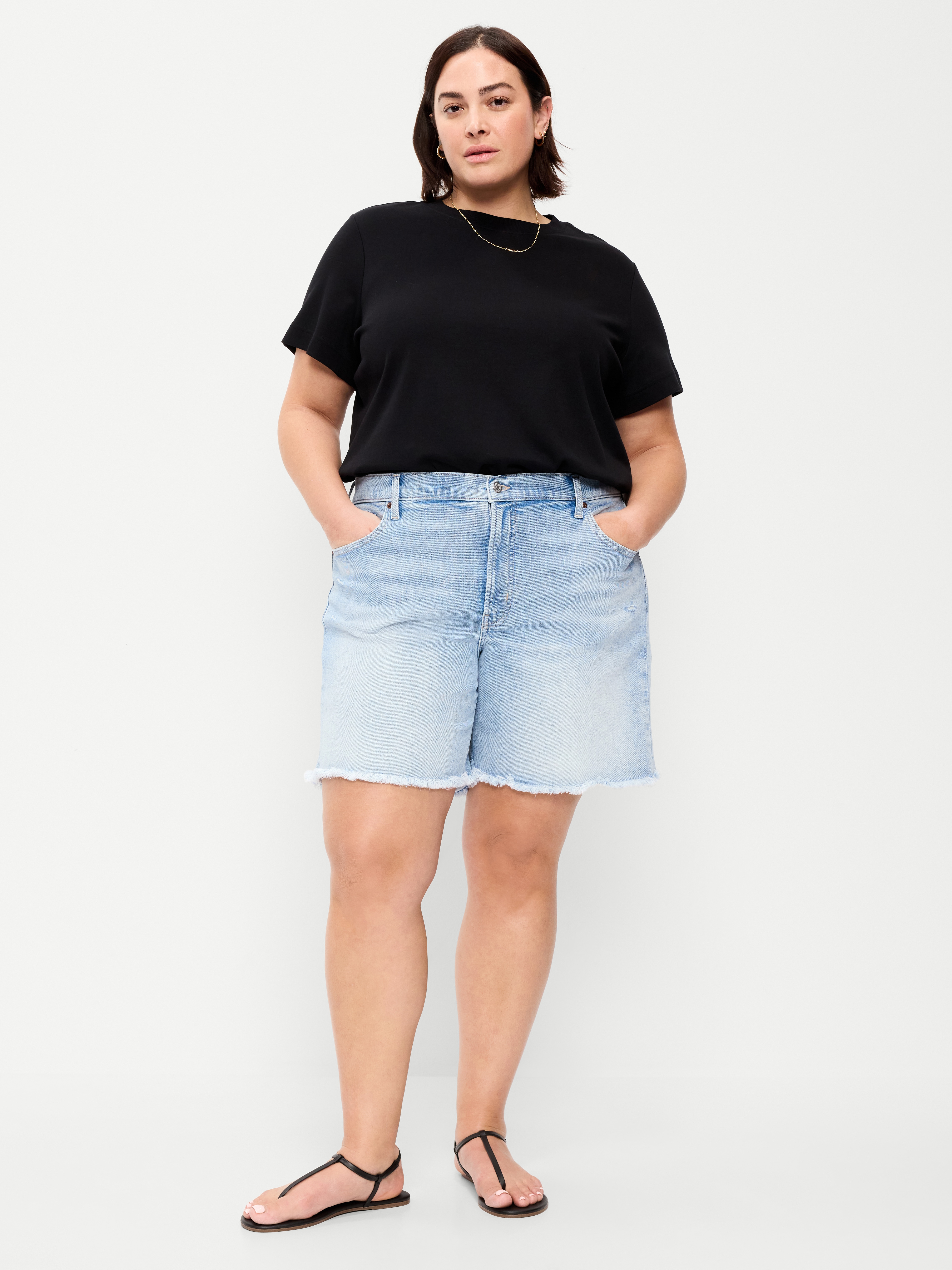 High-Waisted OG Jean Cut-Off Shorts -- 7-inch inseam - Lightest - 7