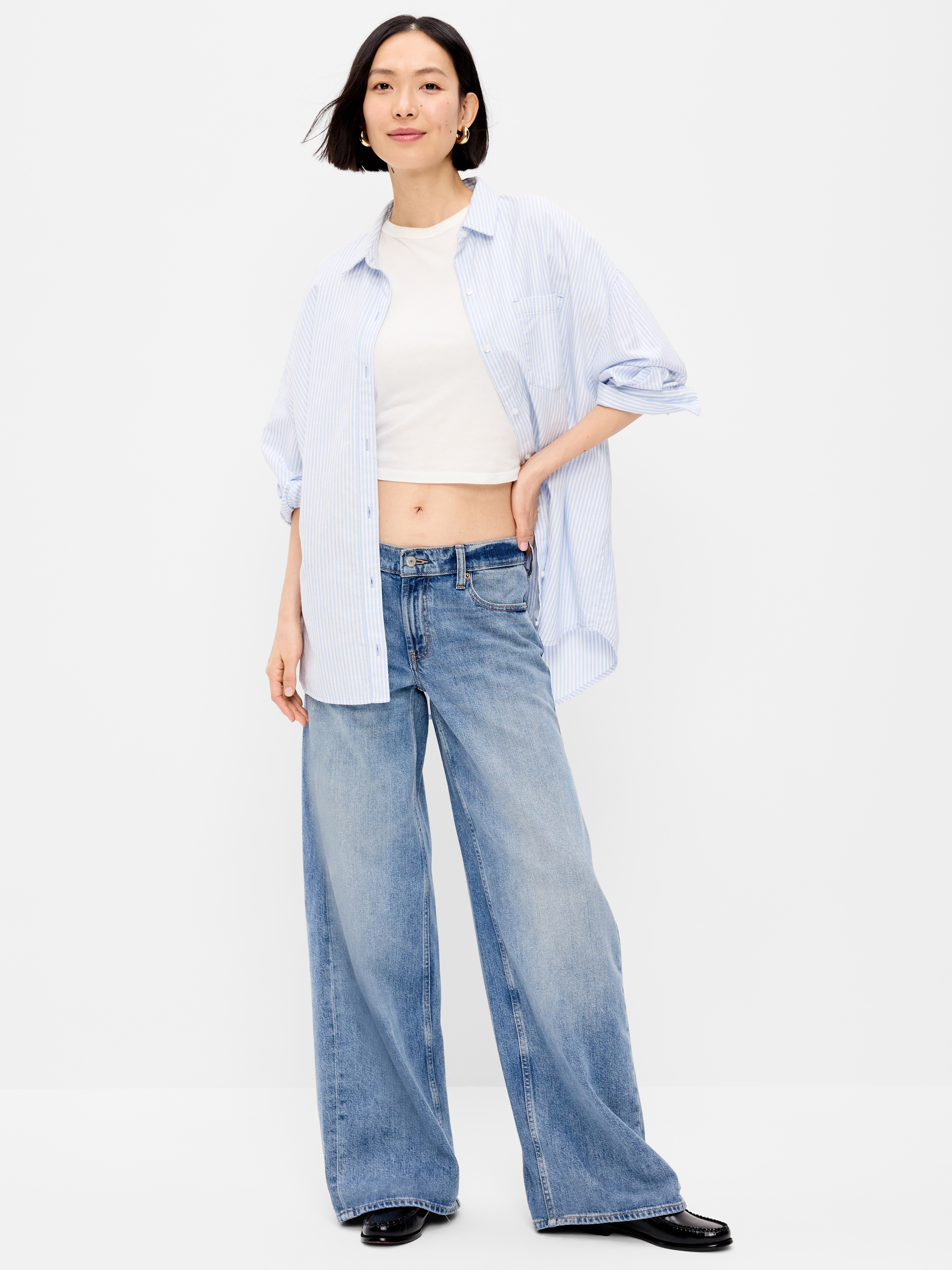 Low-Rise Baggy Wide-Leg Jeans - Nohea - 1