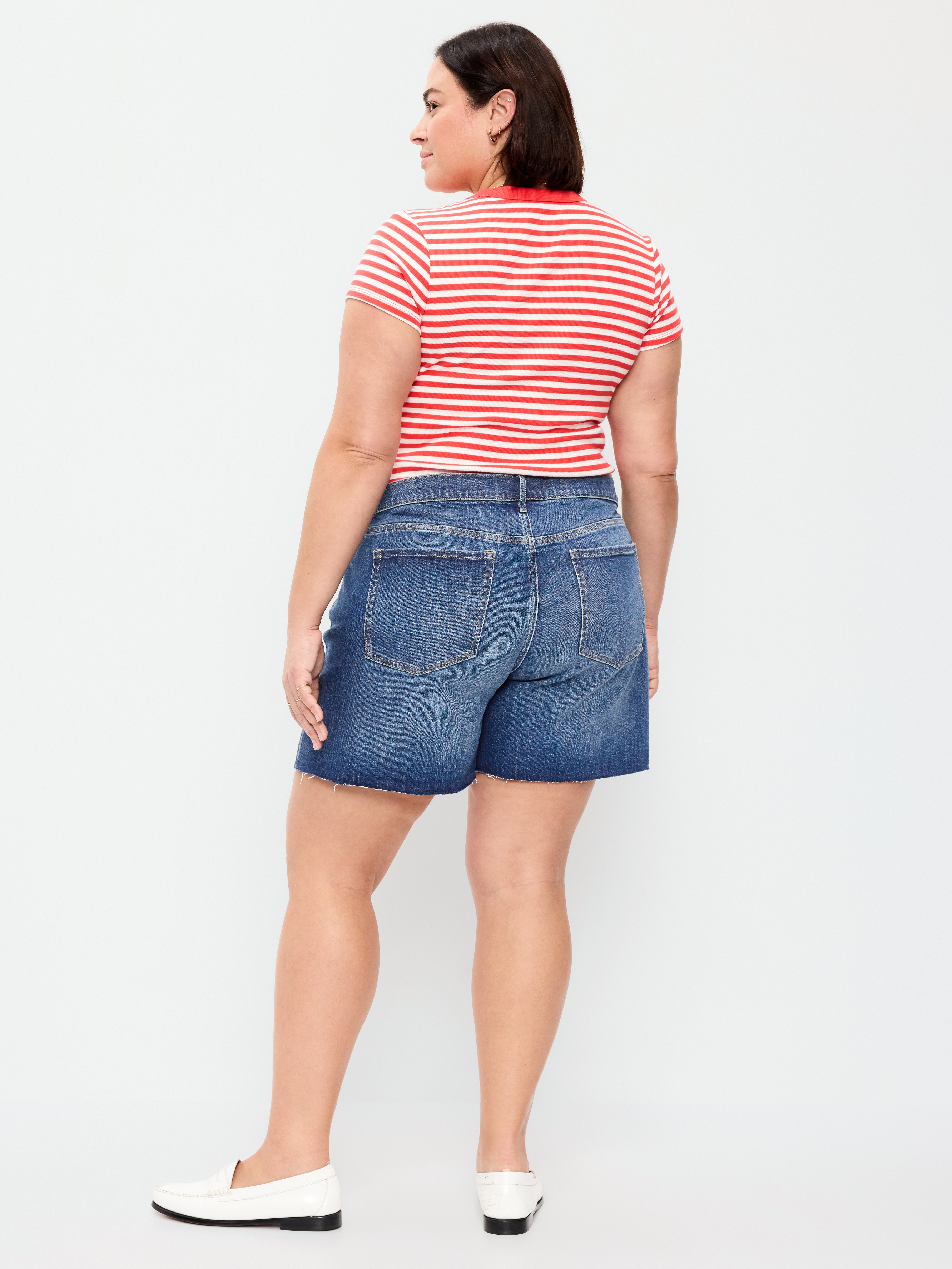 High-Waisted OG Jean Cut-Off Shorts -- 7-inch inseam - Too Blue - 6