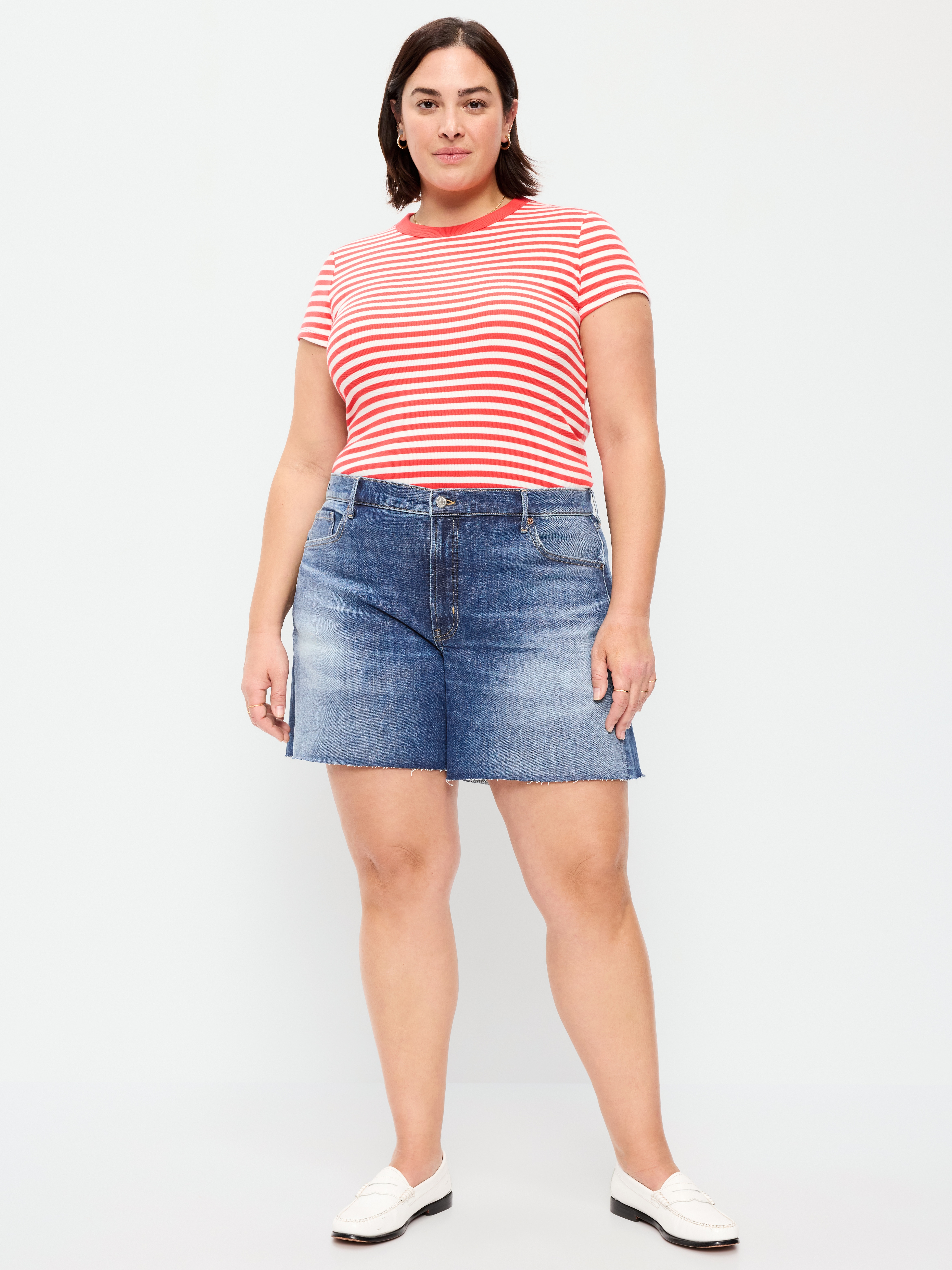 High-Waisted OG Jean Cut-Off Shorts -- 7-inch inseam - Too Blue - 5