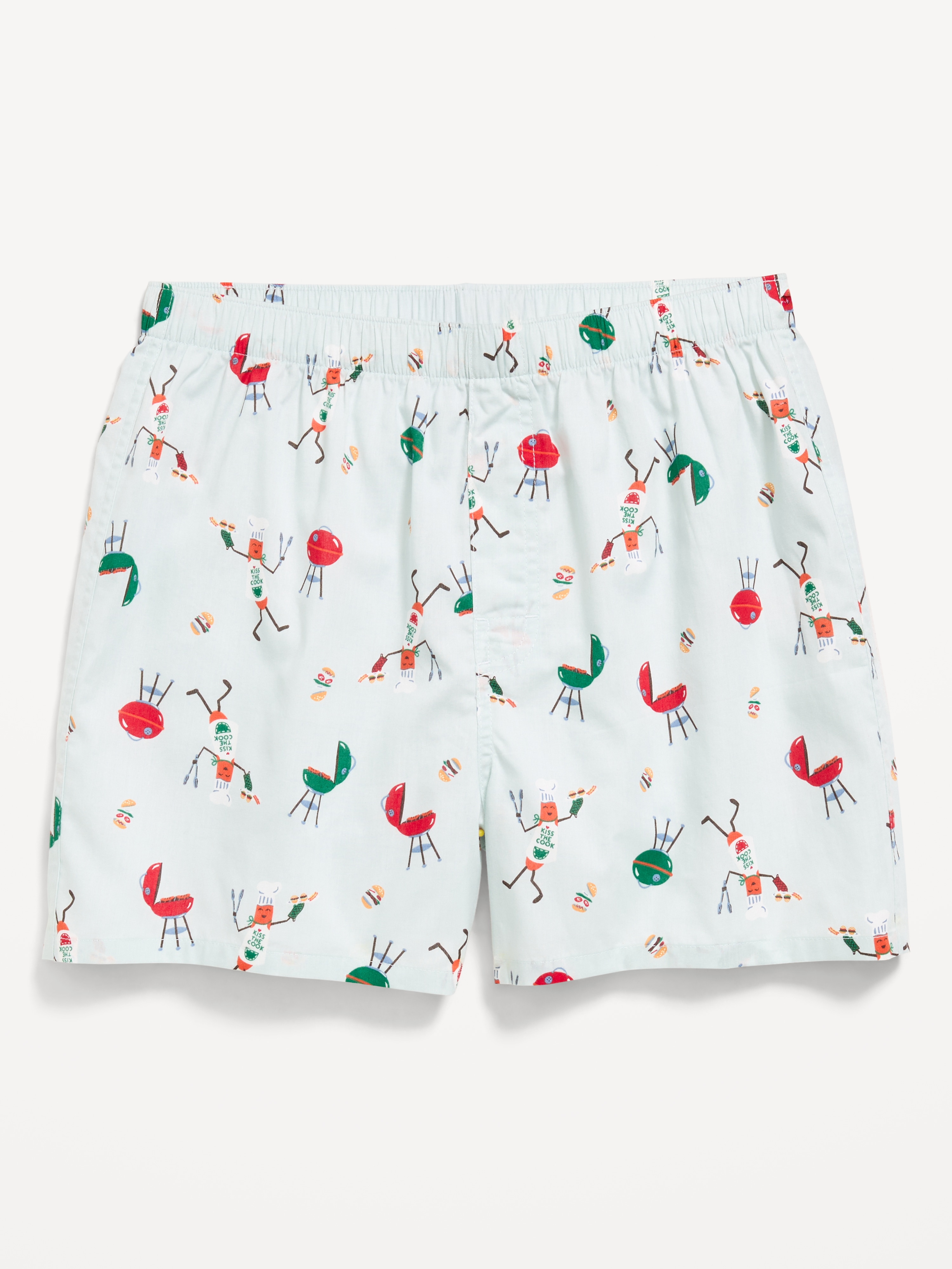 Soft-Washed Boxer Shorts -- 3.75-inch - Just Grillin' - 1