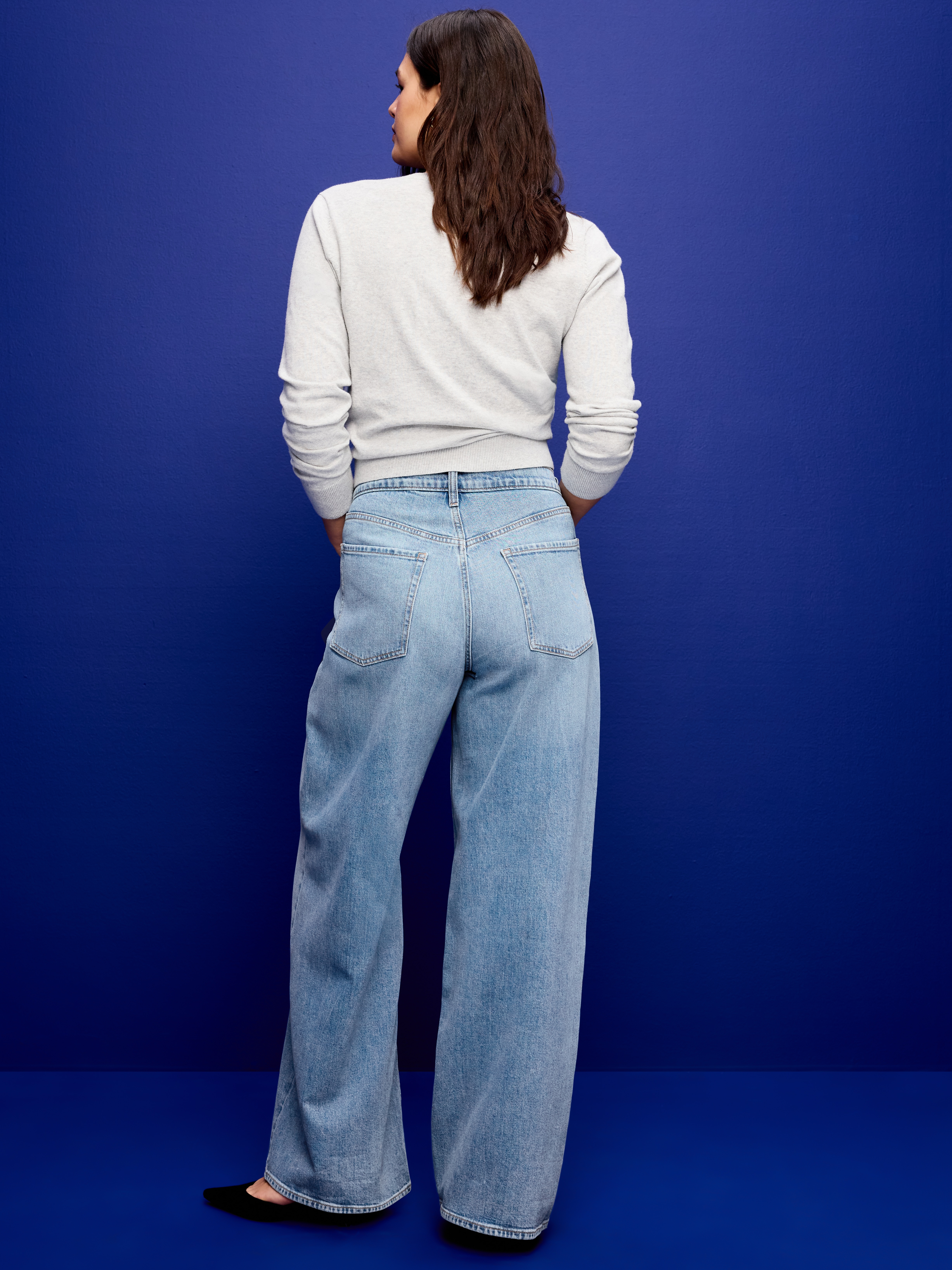 High-Waisted Baggy Wide-Leg Stretch Jeans - Zahara - 6