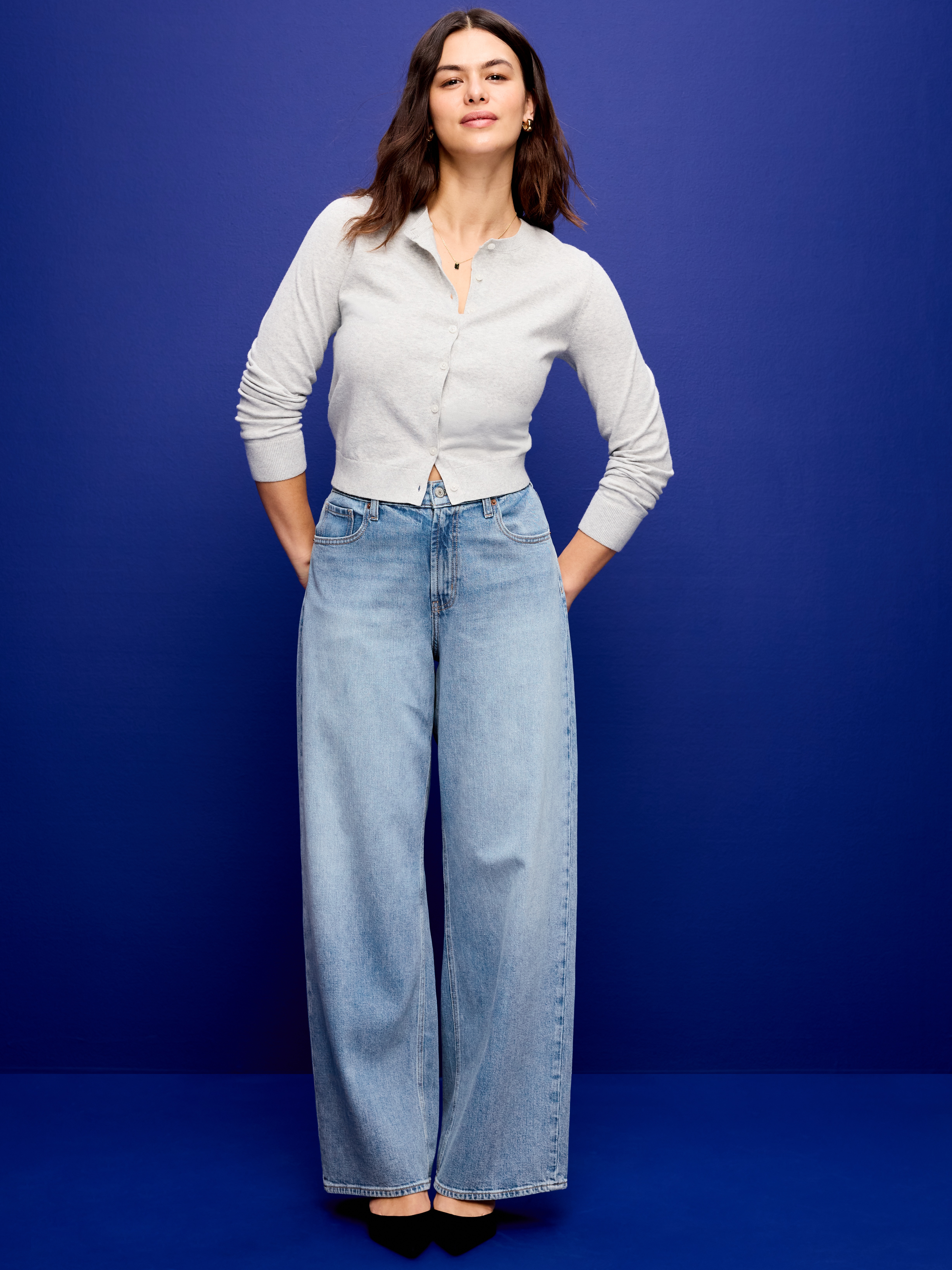 High-Waisted Baggy Wide-Leg Stretch Jeans - Zahara - 5