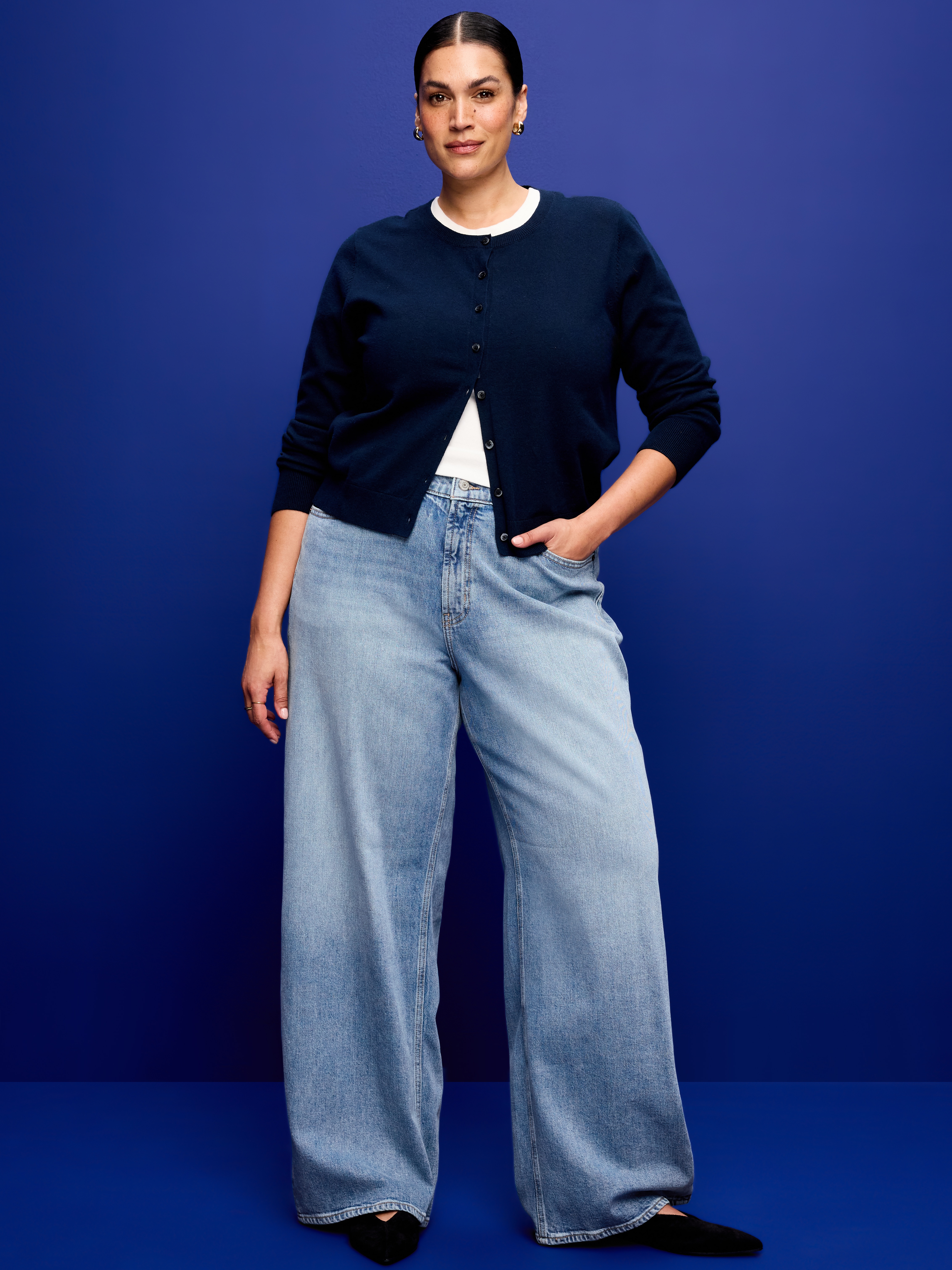 High-Waisted Baggy Wide-Leg Stretch Jeans - Zahara - 7