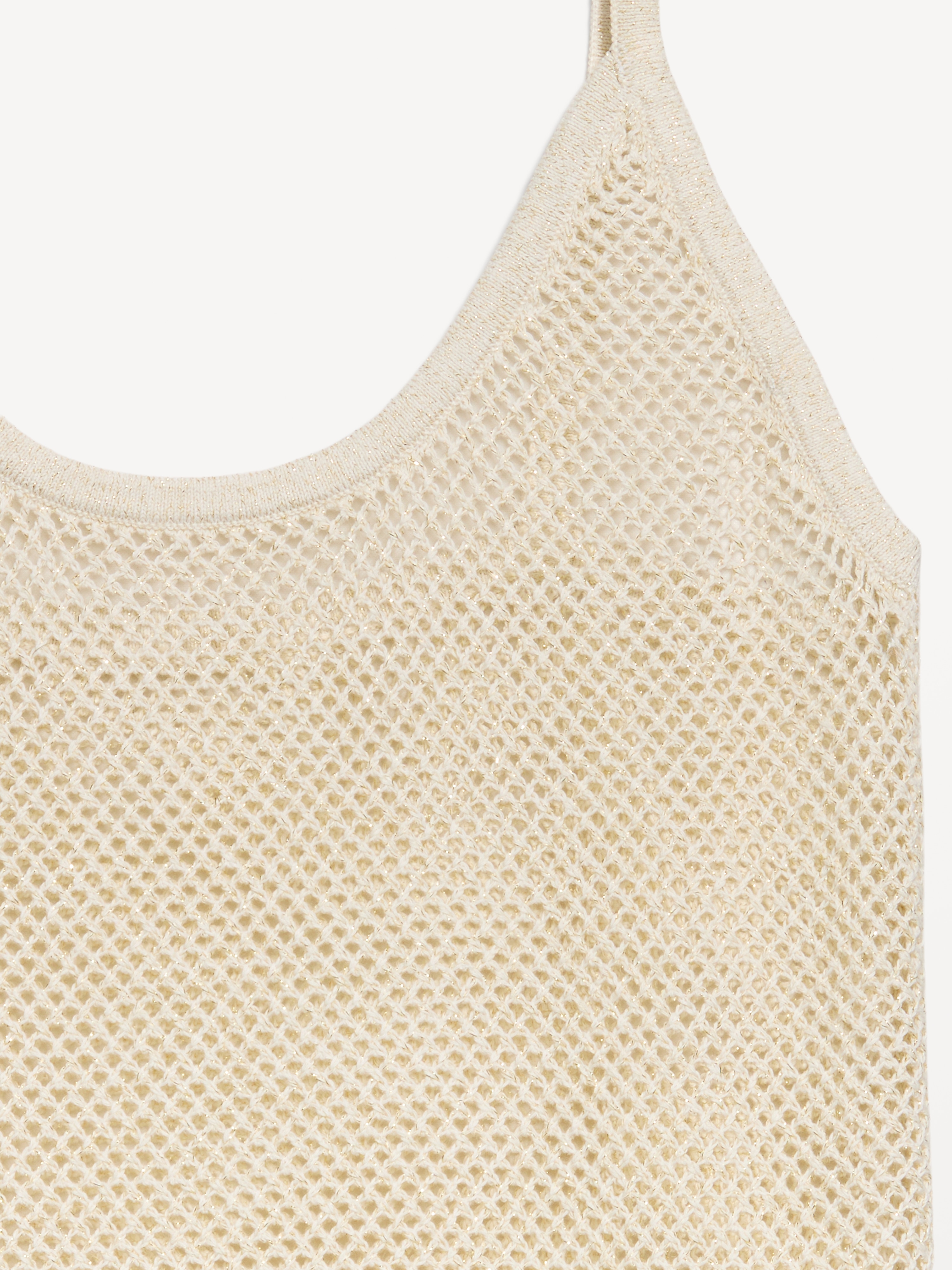 Metallic Peplum Tank Top - Sea Salt - 5
