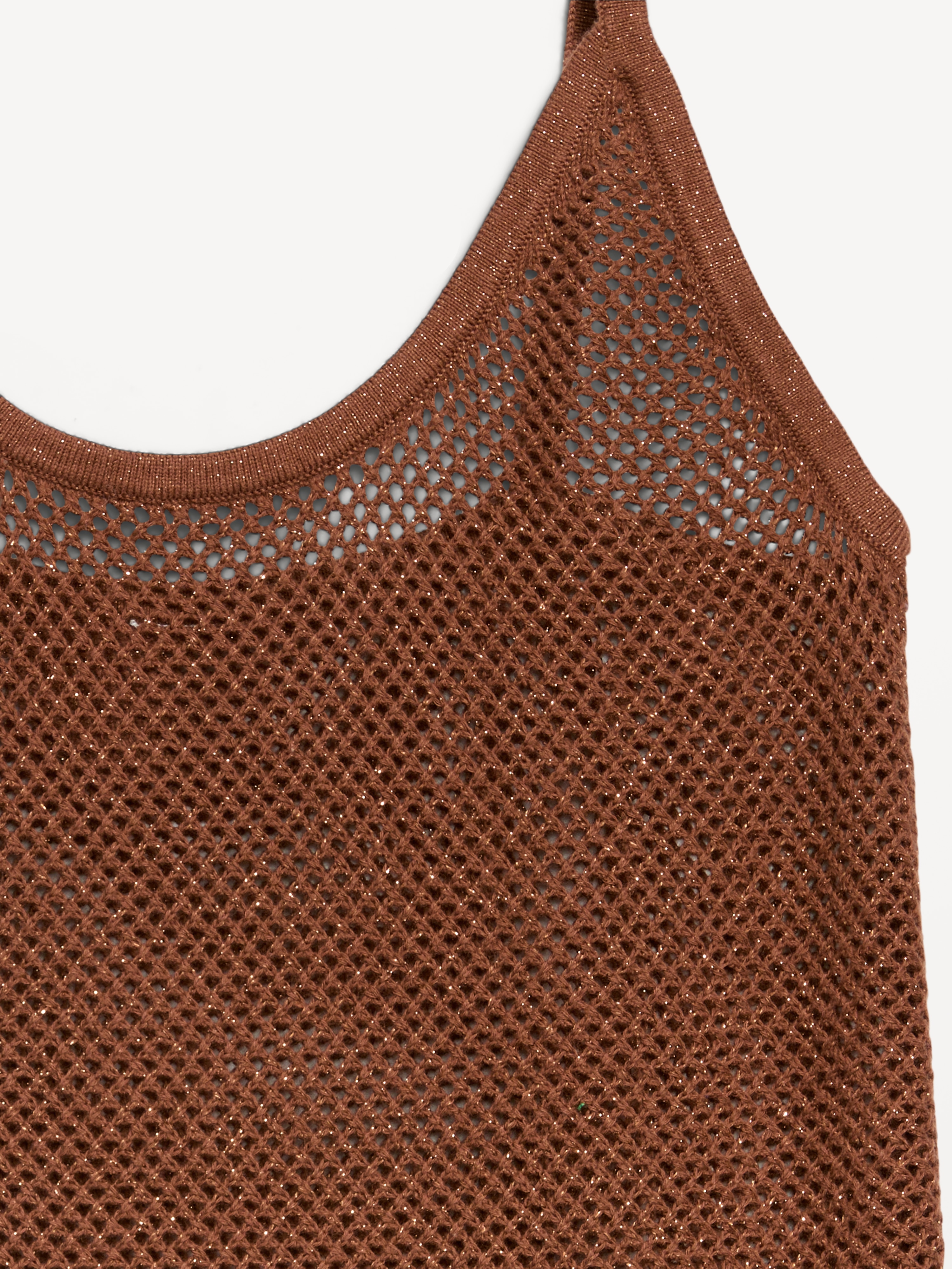 Metallic Peplum Tank Top - Coco de mer - 5