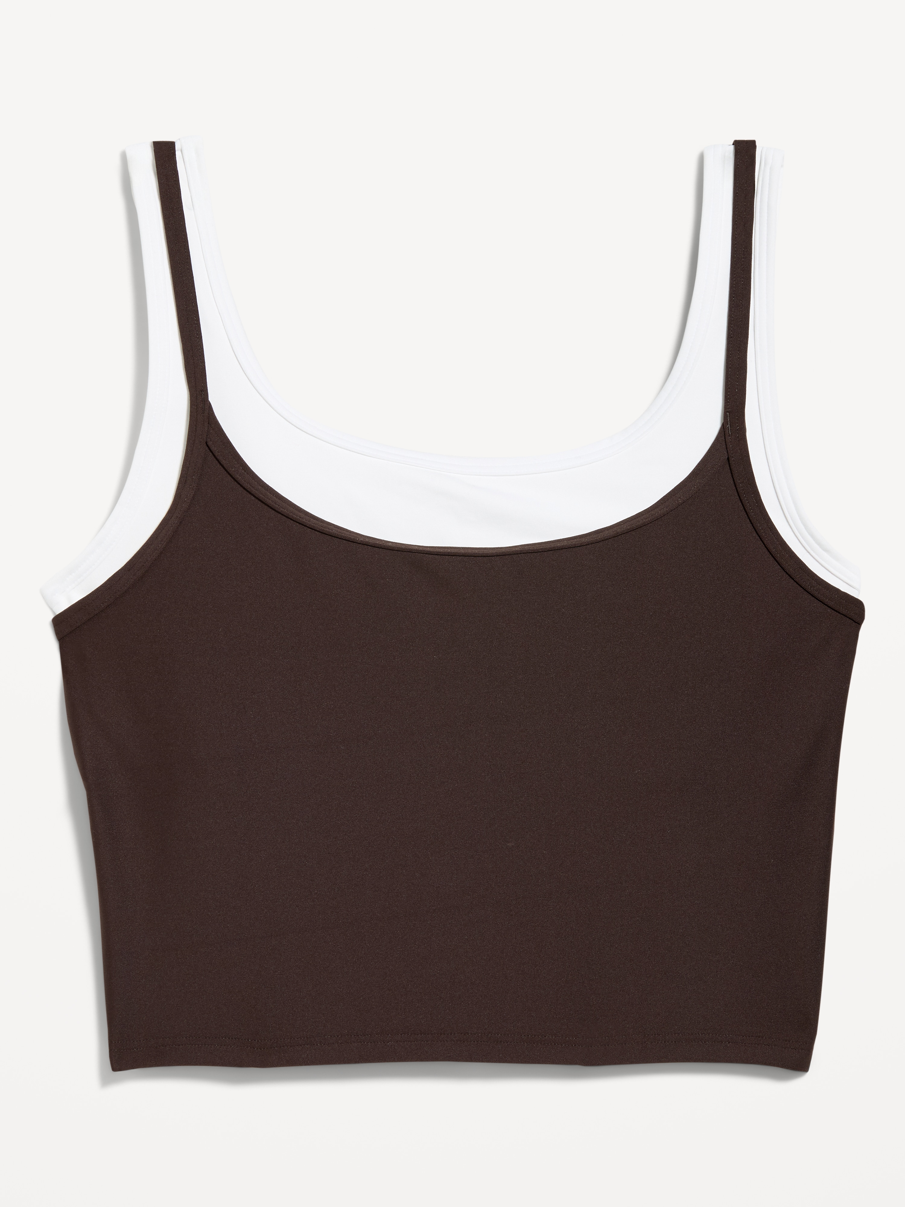 PowerSoft Layered Longline Bra - Black Coffee - 4
