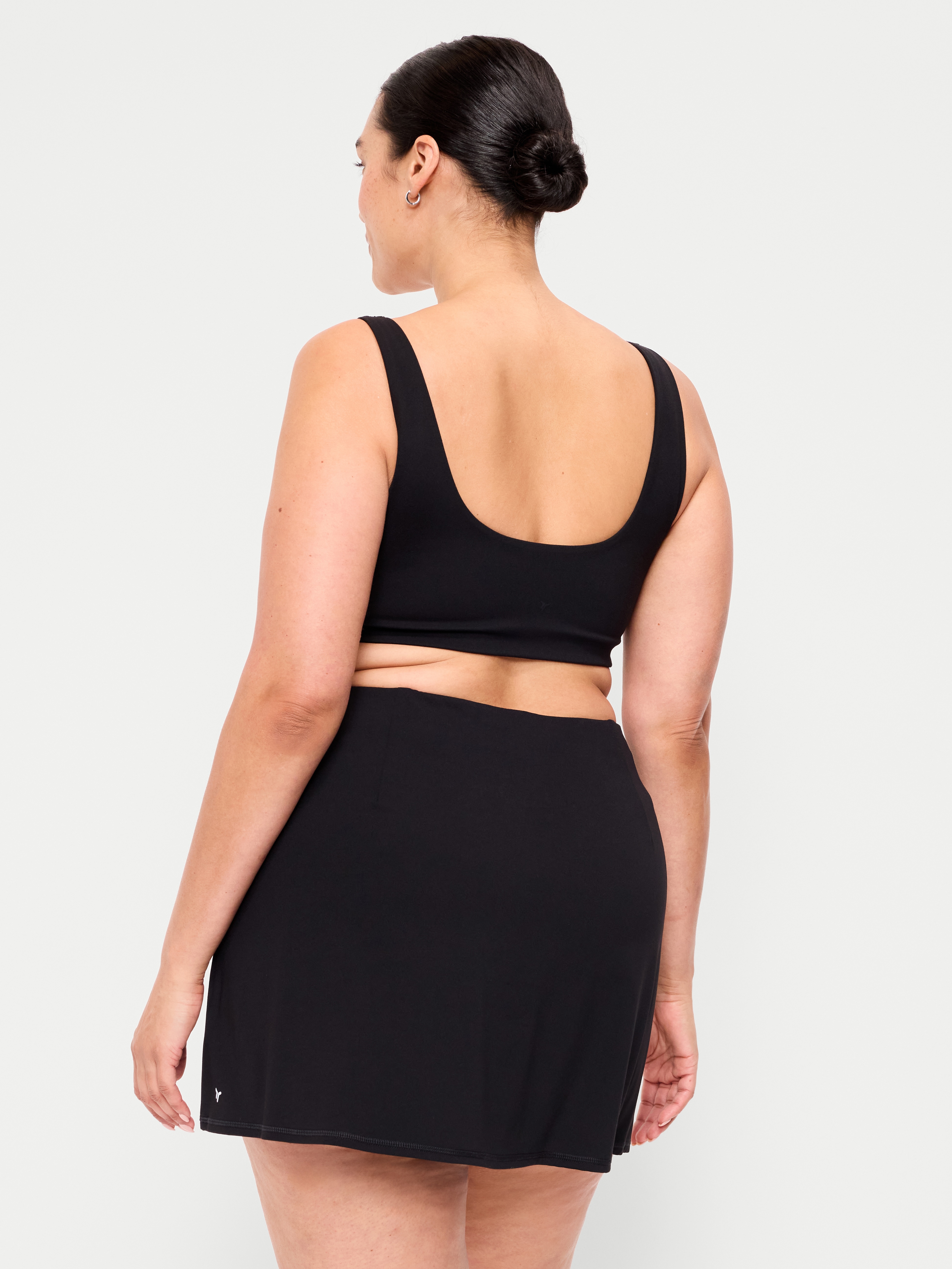 Light Support StudioSmooth Square-Neck Sports Bra - Black Jack - 7
