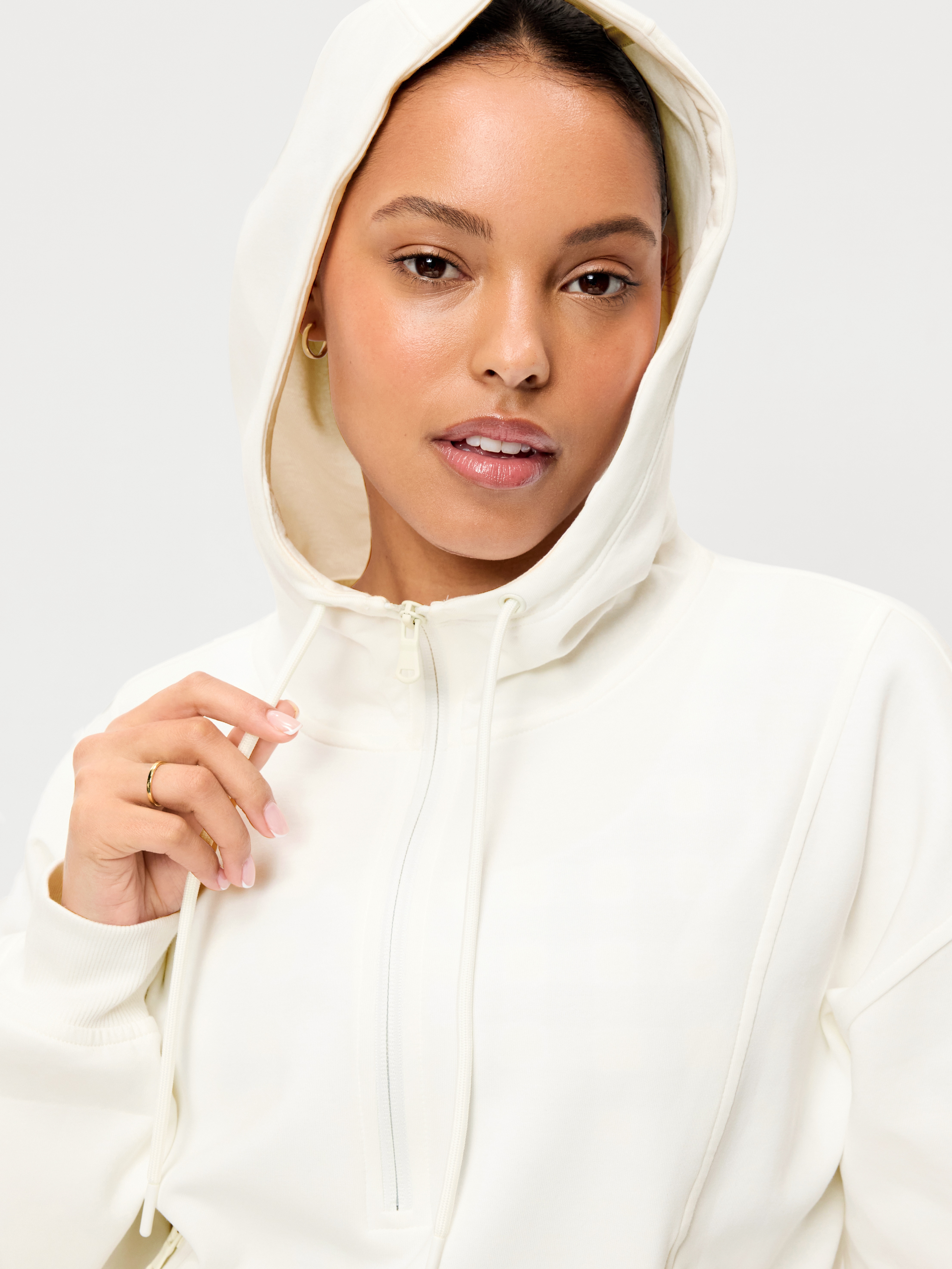 Dynamic Fleece Half-Zip Hoodie Sweatshirt - Magnolia - 7