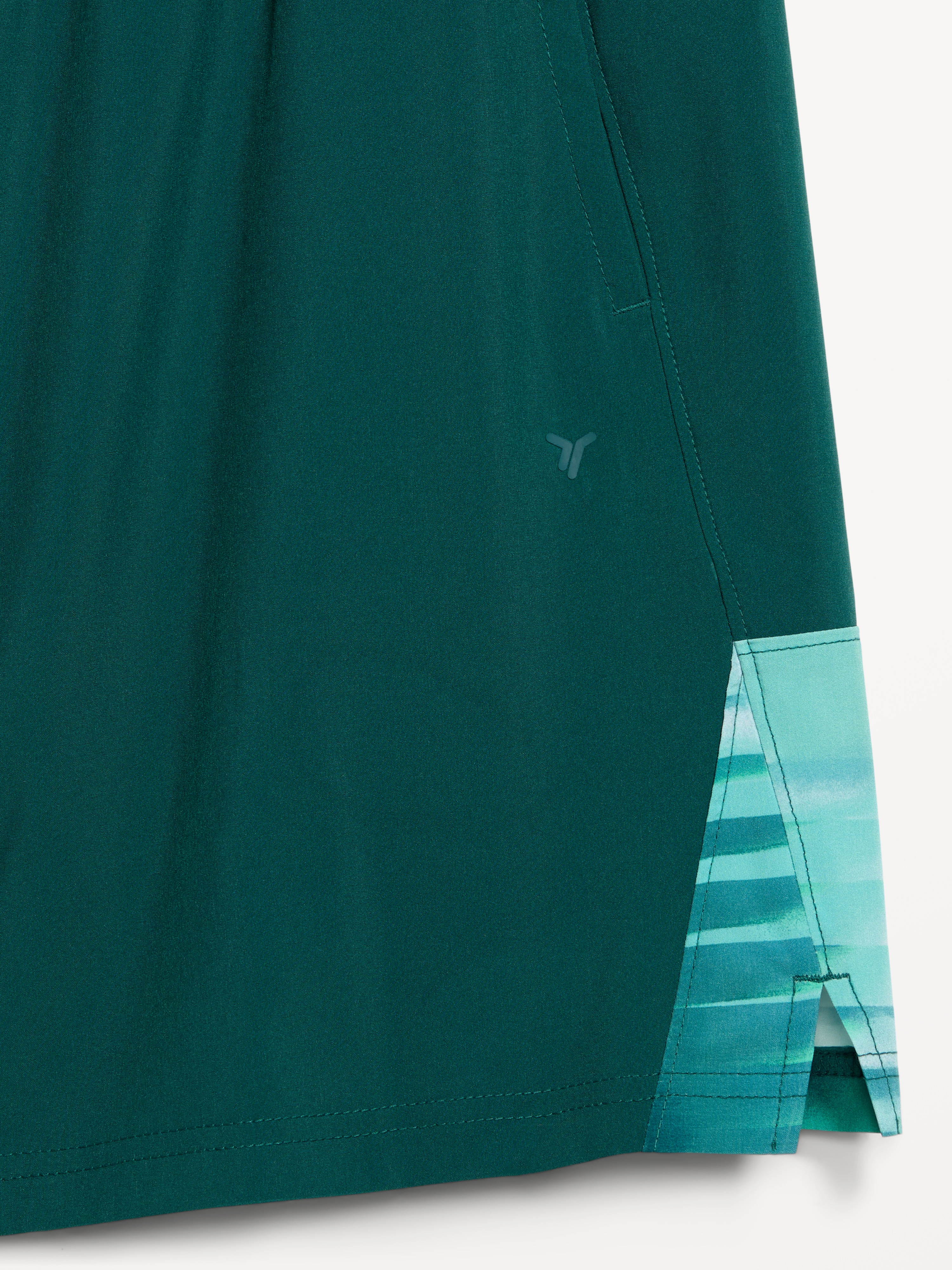 StretchTech Workout Shorts -- 7-inch inseam - Green Print - 3