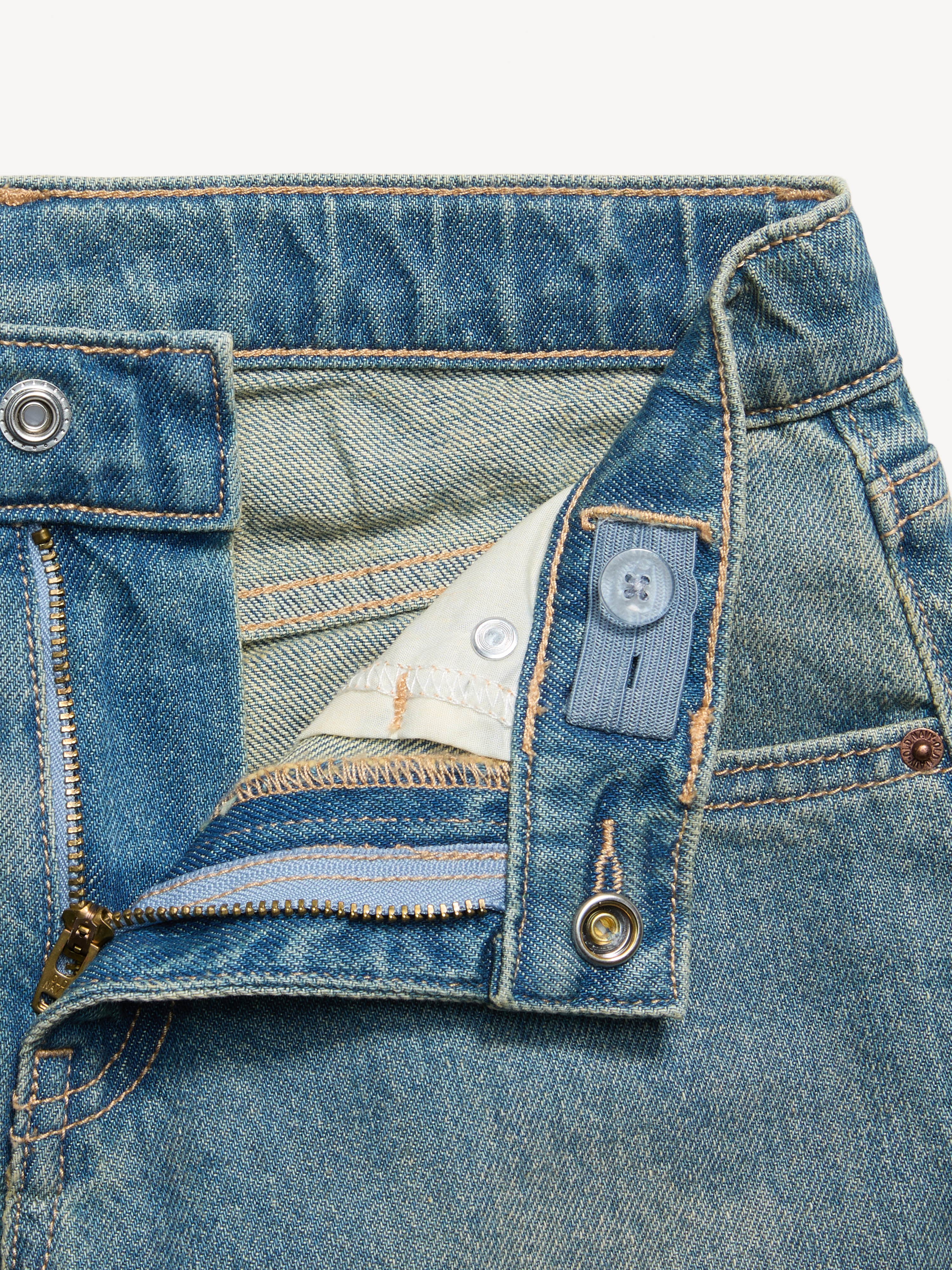 Super Baggy Wide-Leg Embroidered Jeans for Girls - Medium Wash - 5