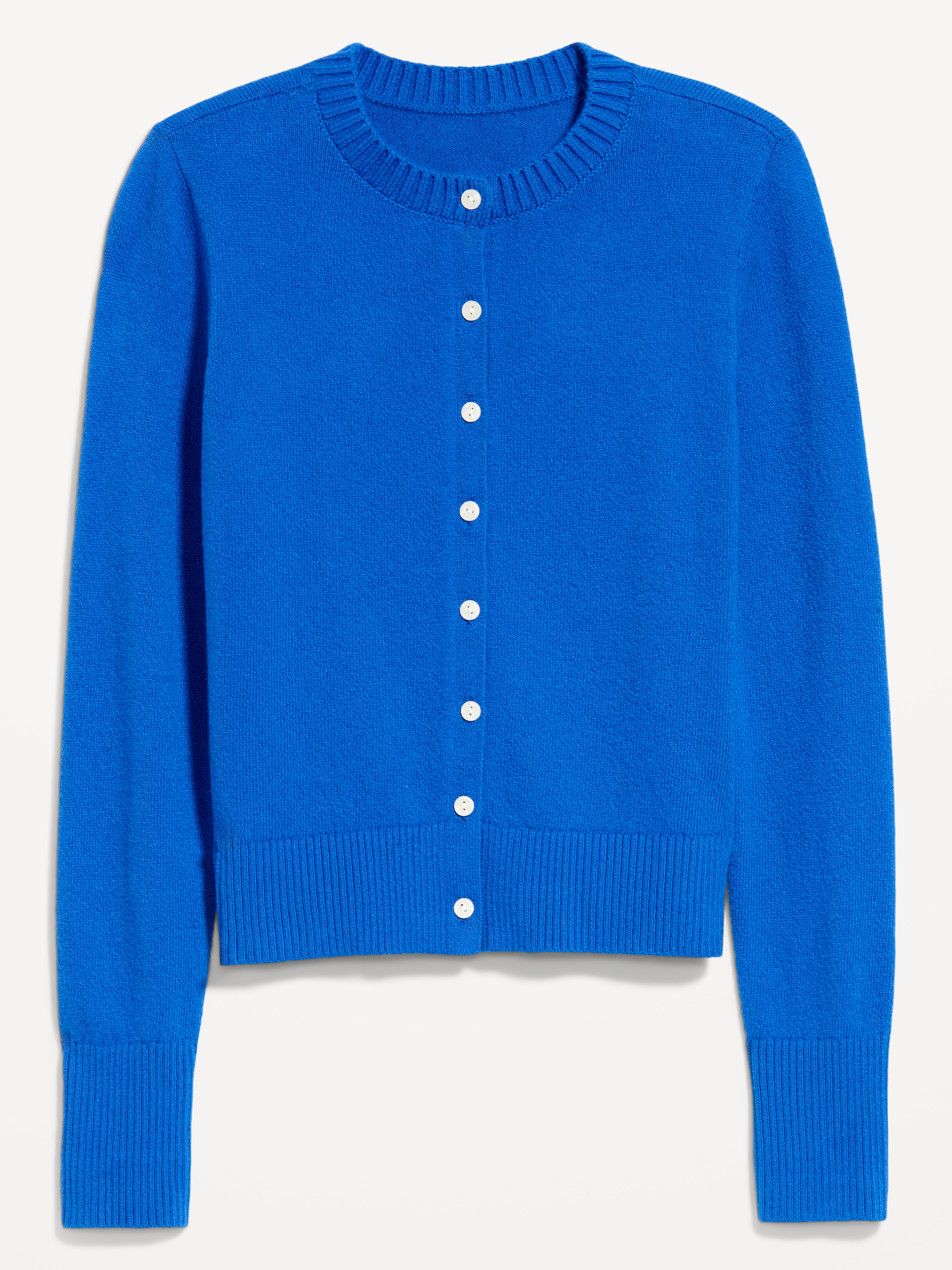 SoSoft Cropped Crew-Neck Cardigan - Blue Moon - 4