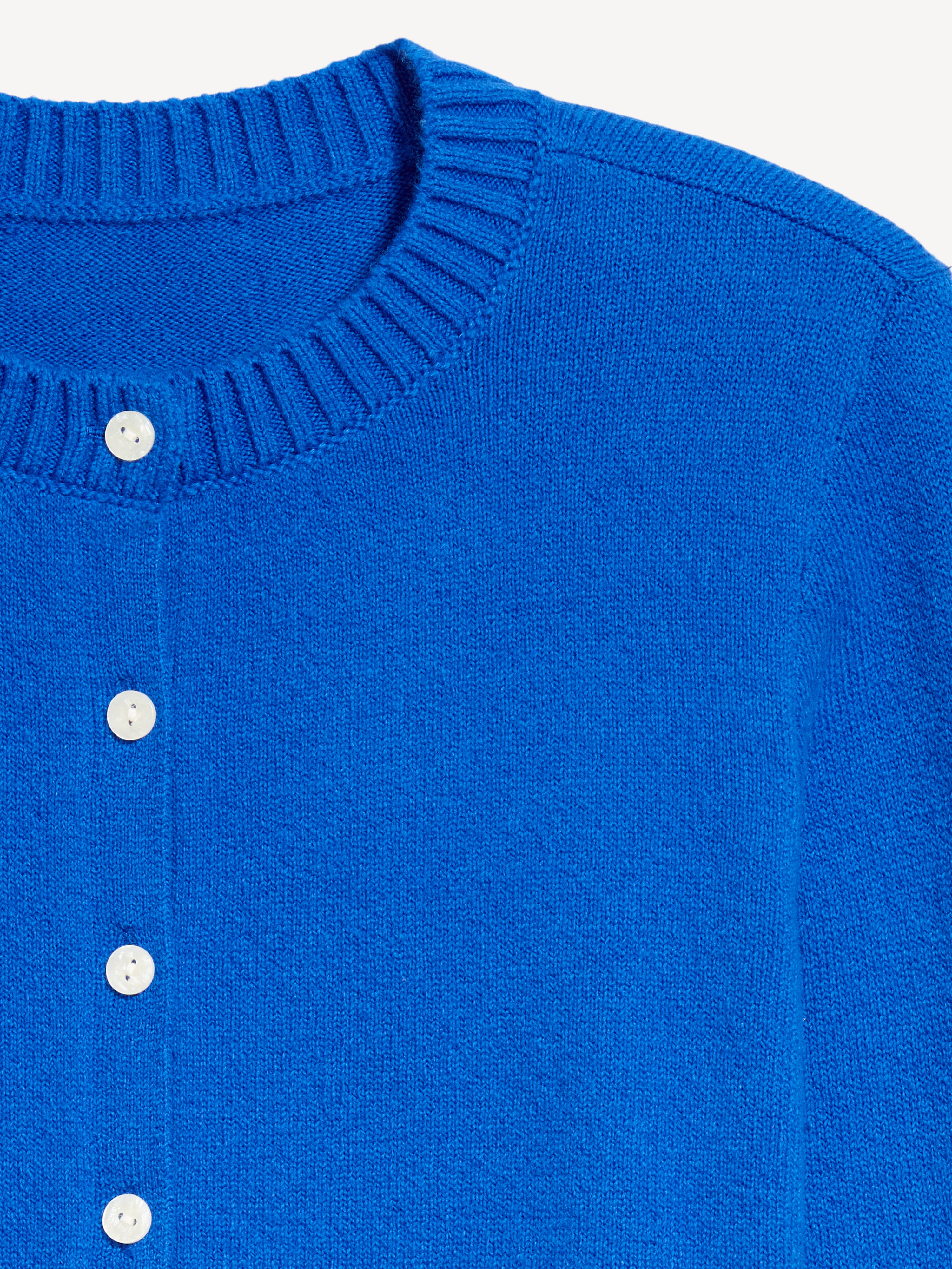 SoSoft Cropped Crew-Neck Cardigan - Blue Moon - 5
