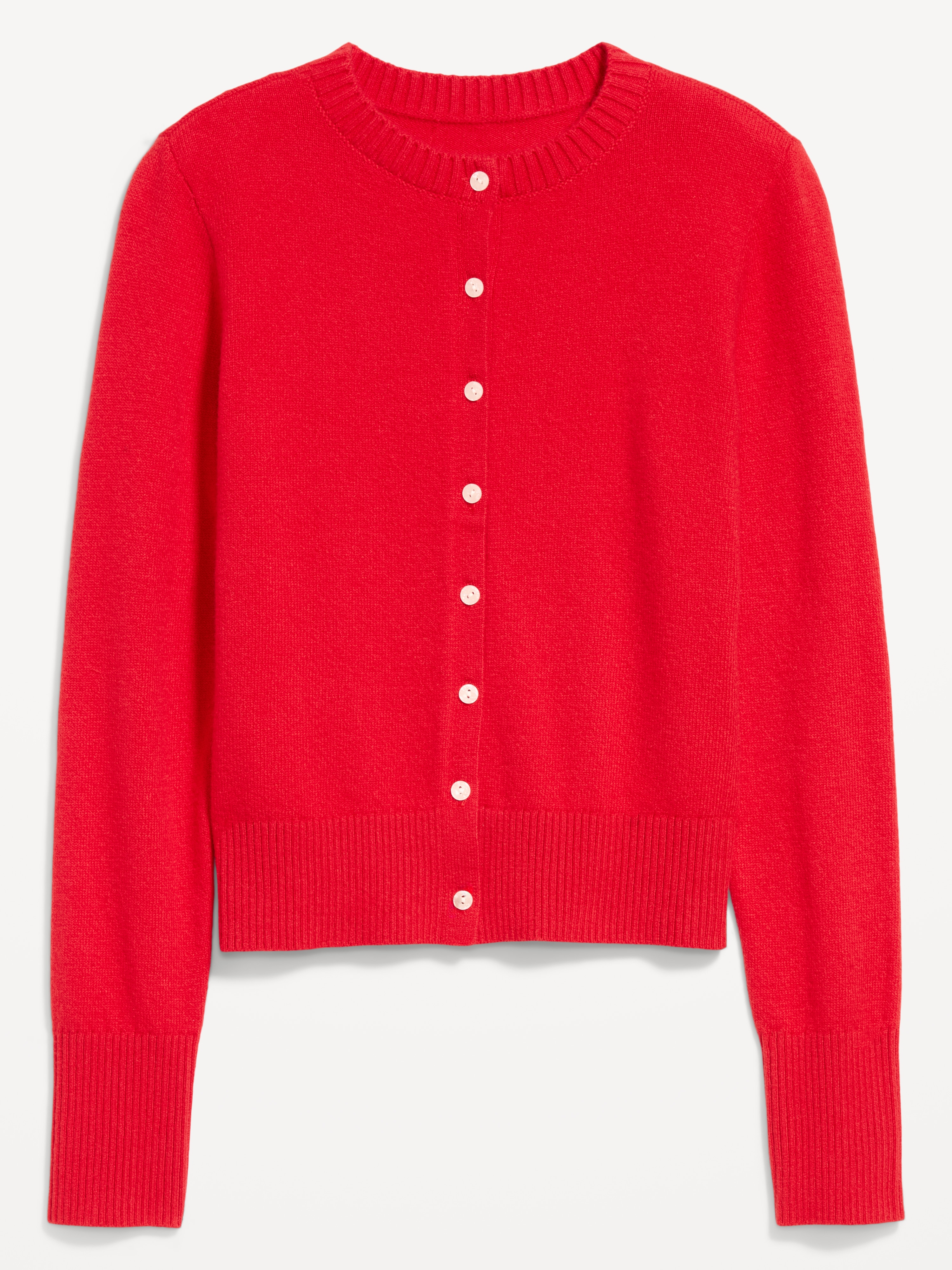 SoSoft Cropped Crew-Neck Cardigan - Scotty Red - 4