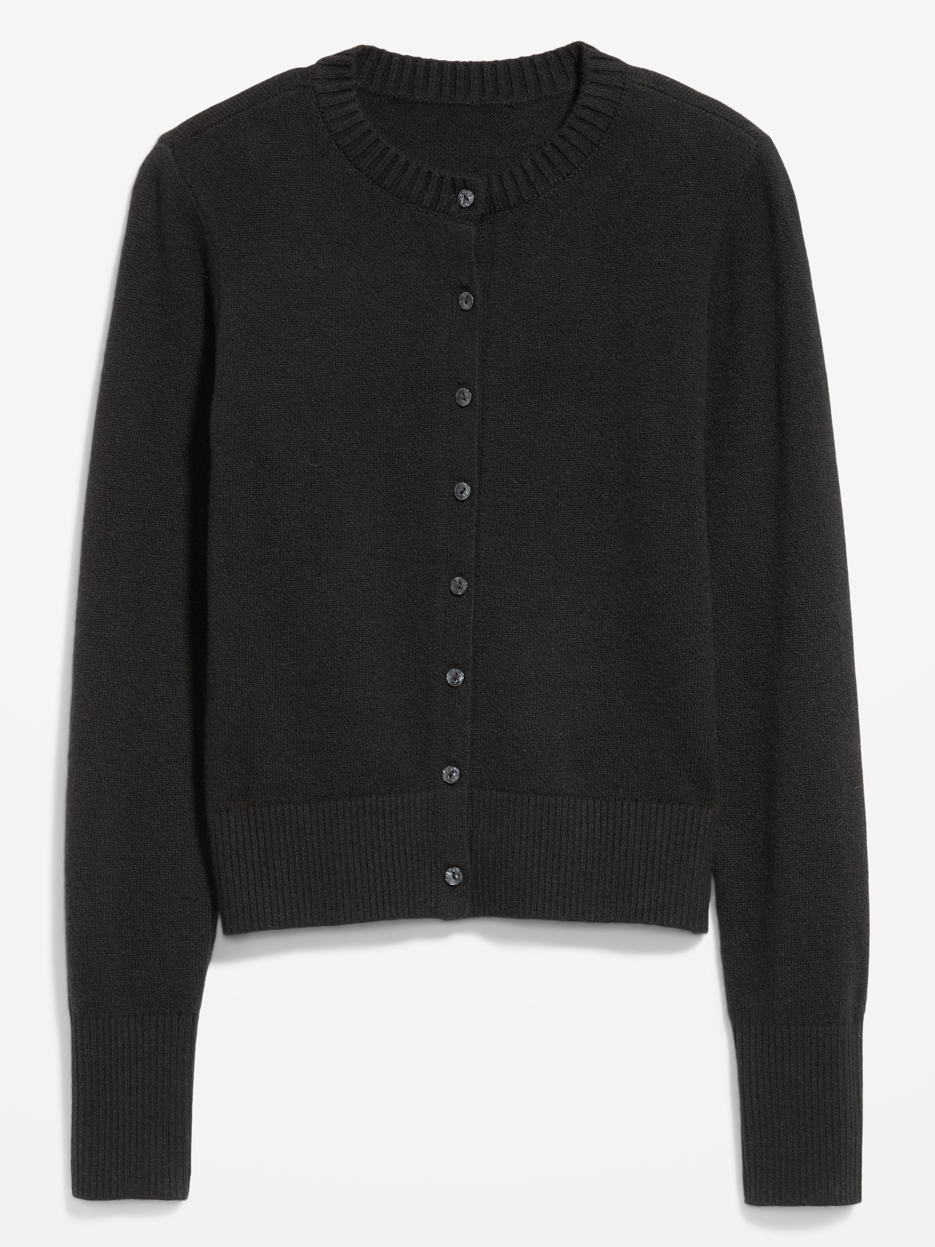 SoSoft Cropped Crew-Neck Cardigan - Black Jack - 4