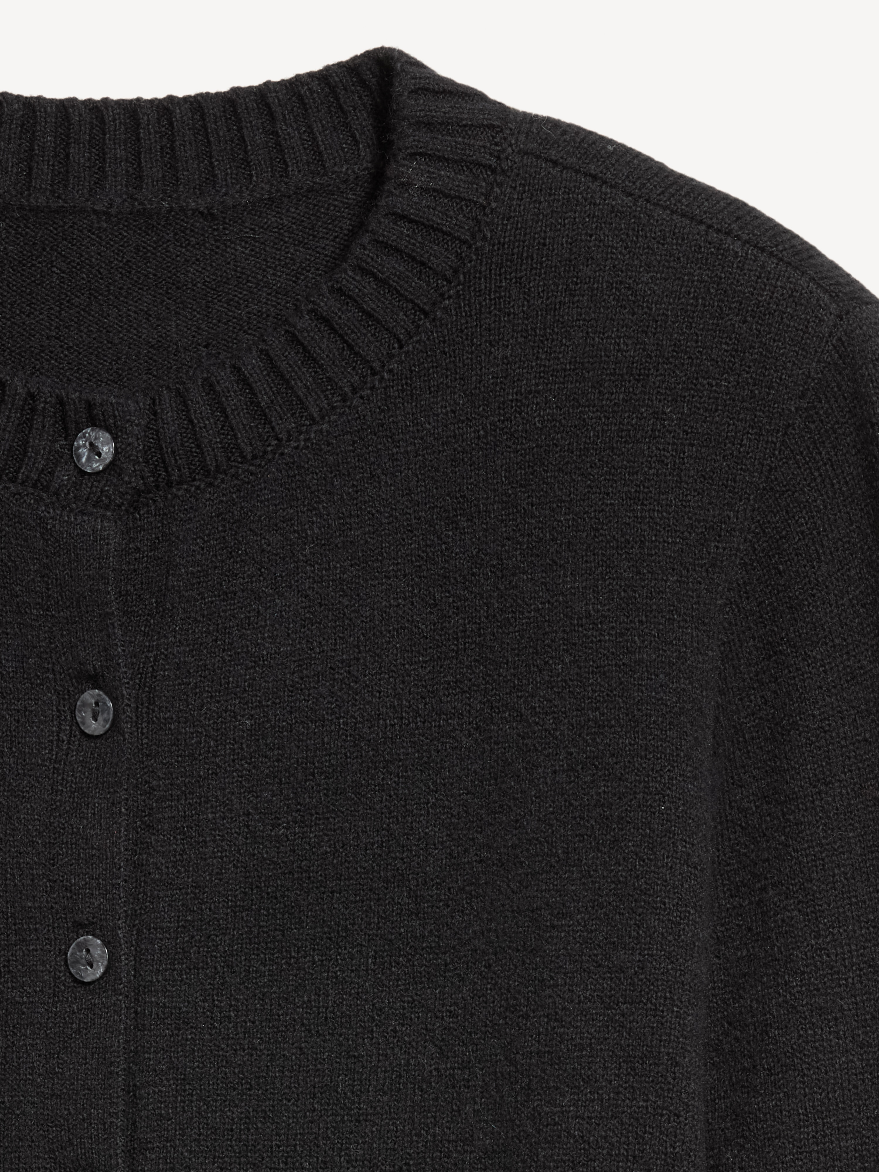 SoSoft Cropped Crew-Neck Cardigan - Black Jack - 5