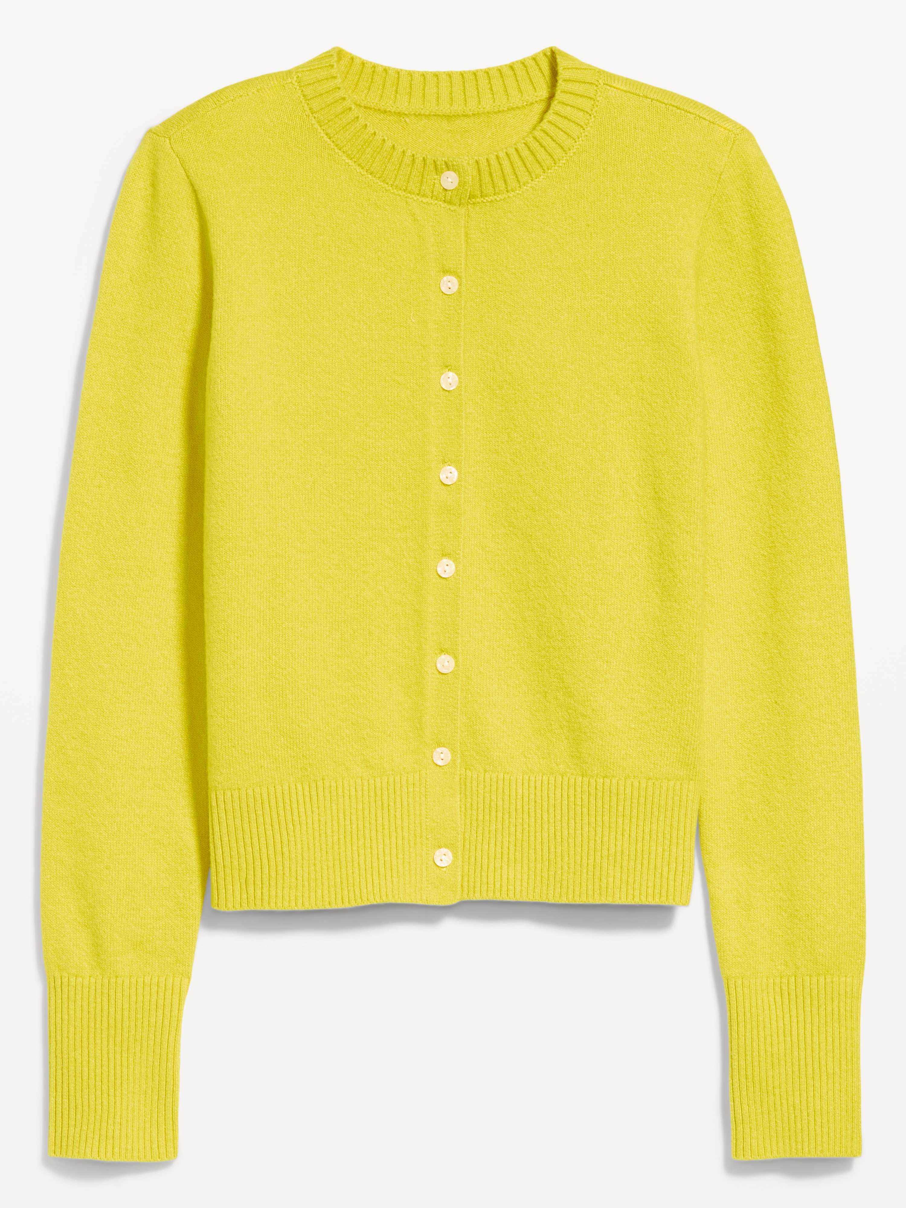 SoSoft Cropped Crew-Neck Cardigan - Golden Glow - 4
