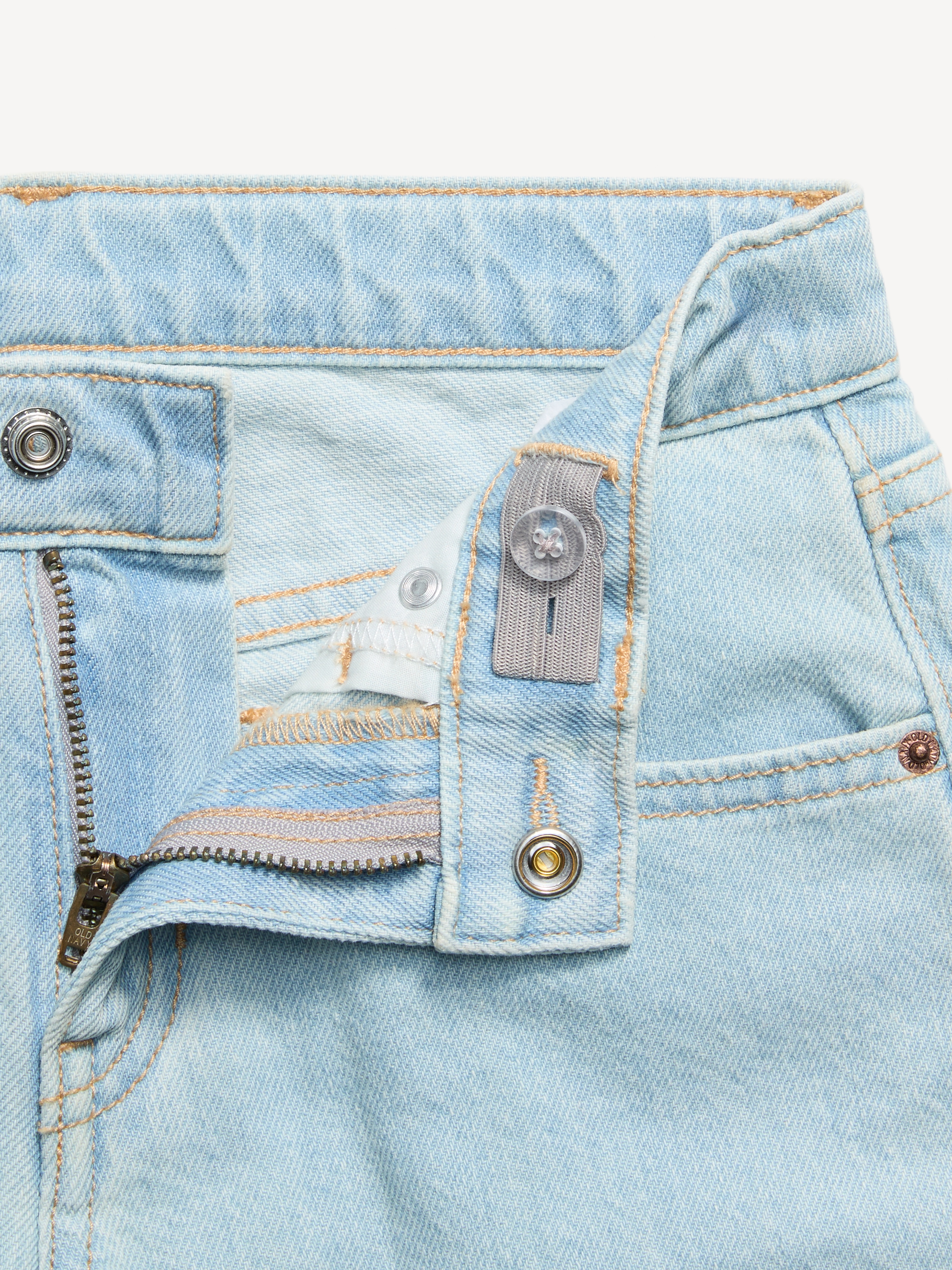 Super Baggy Wide-Leg Embroidered Jeans for Girls - Light Wash - 5
