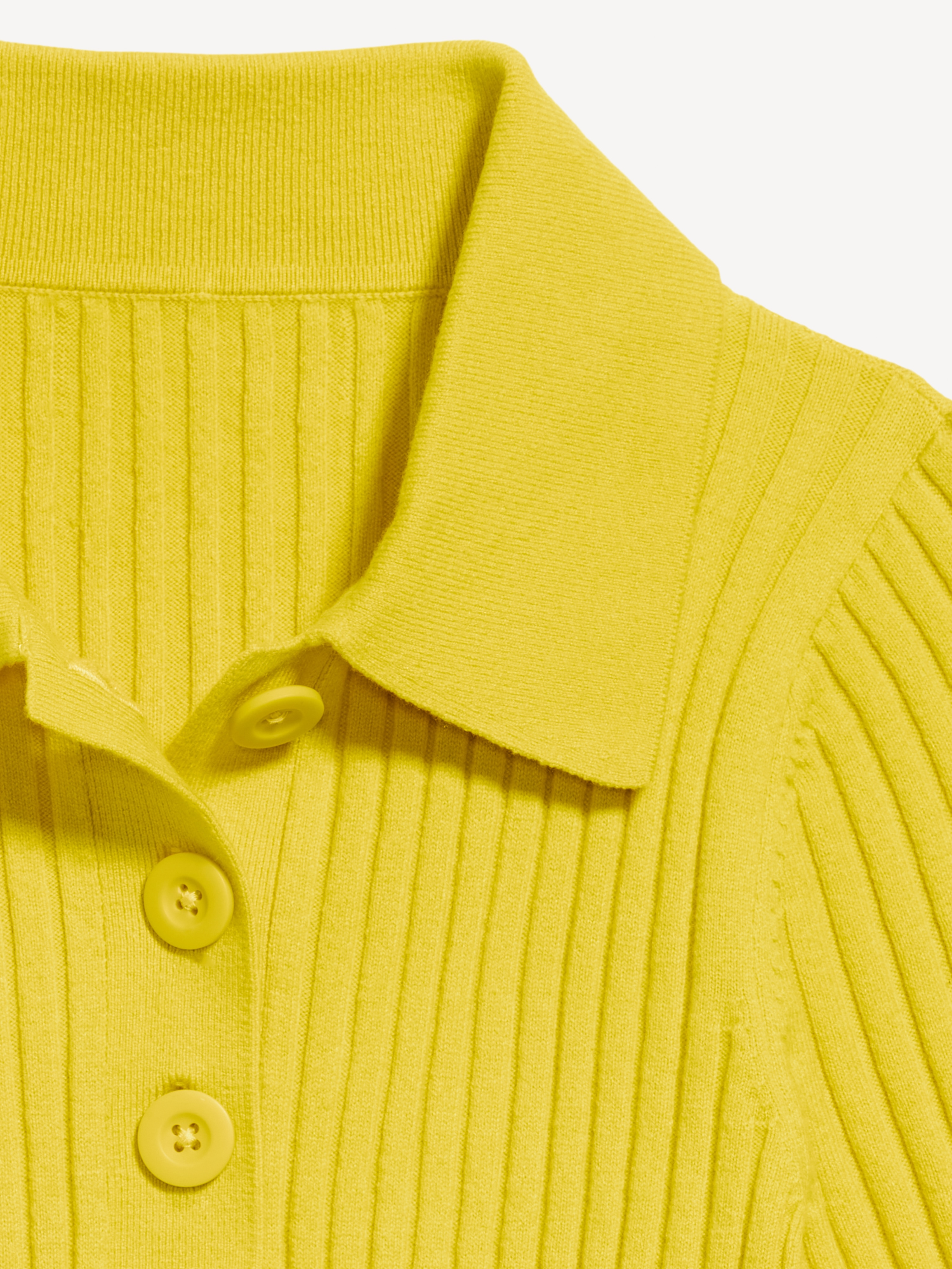 Short-Sleeve Ribbed Polo - Golden Glow - 5
